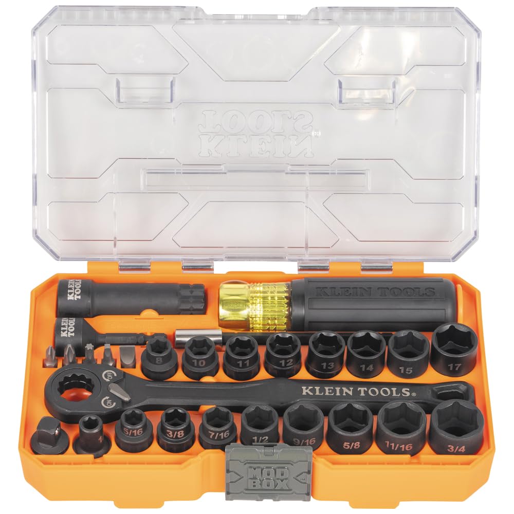 Klein Tools KNECT Essential Pass Through Impact Socket Set
