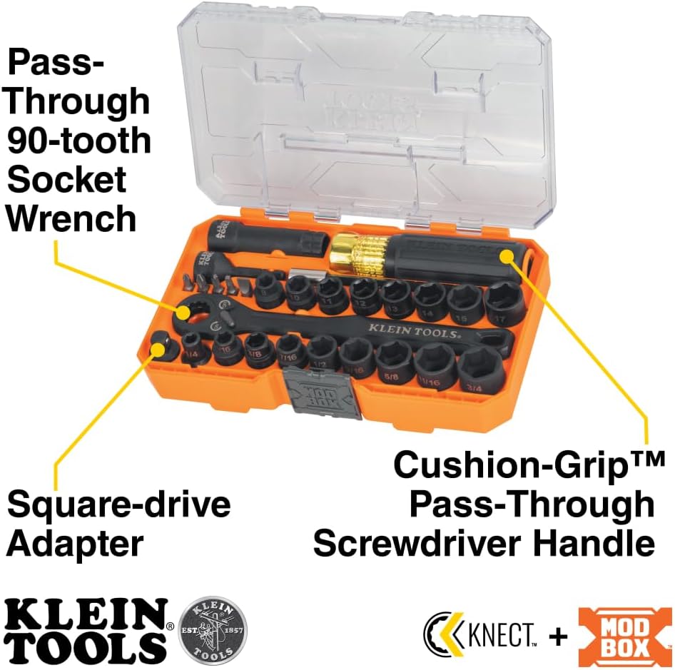 Klein Tools KNECT Essential Pass Through Impact Socket Set - immagine 2