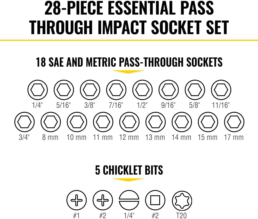 Klein Tools KNECT Essential Pass Through Impact Socket Set - immagine 3
