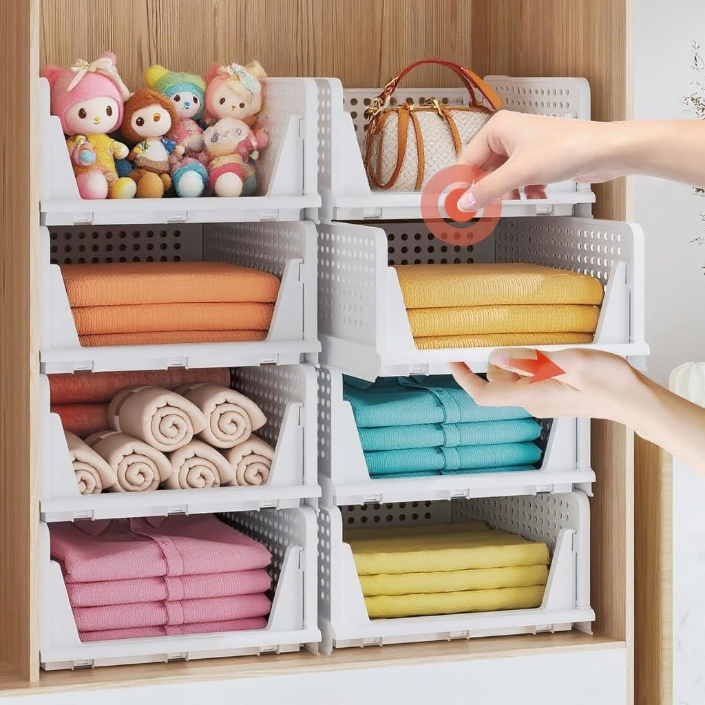 Organizer Armadio Cassettiere Impilabili 5 Pezzi - immagine 1