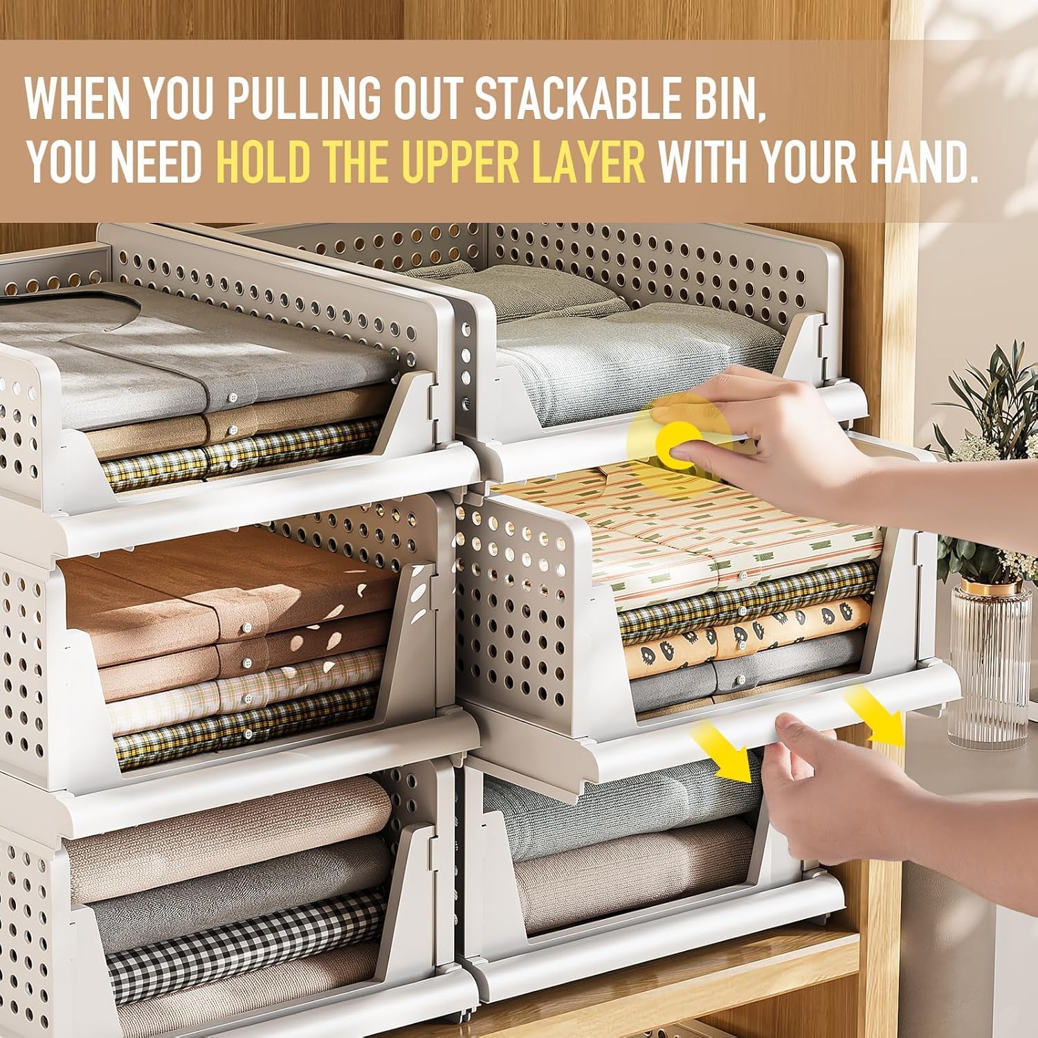 Organizer Armadio Cassettiere Impilabili 5 Pezzi - immagine 3