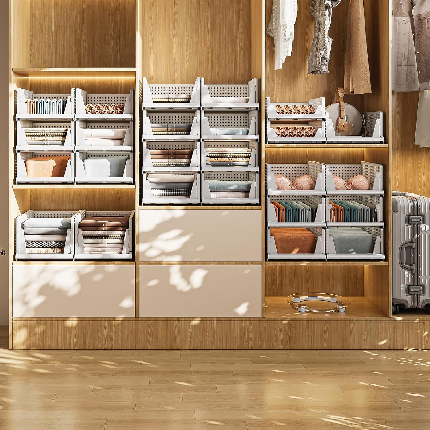 Organizer Armadio Cassettiere Impilabili 5 Pezzi - immagine 5