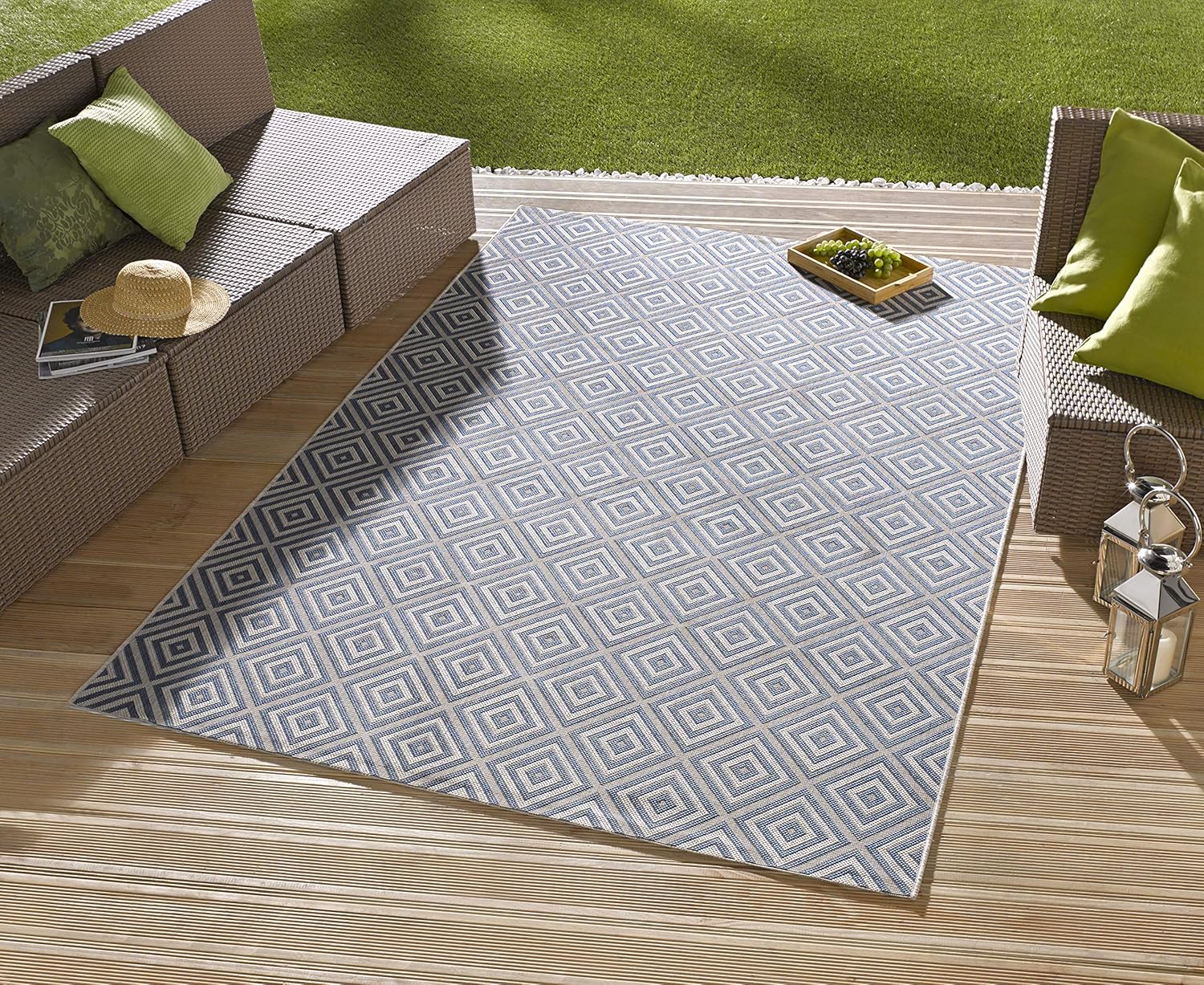 Northrugs Tappeto Interni/Esterni 160 x 230 cm Blu
