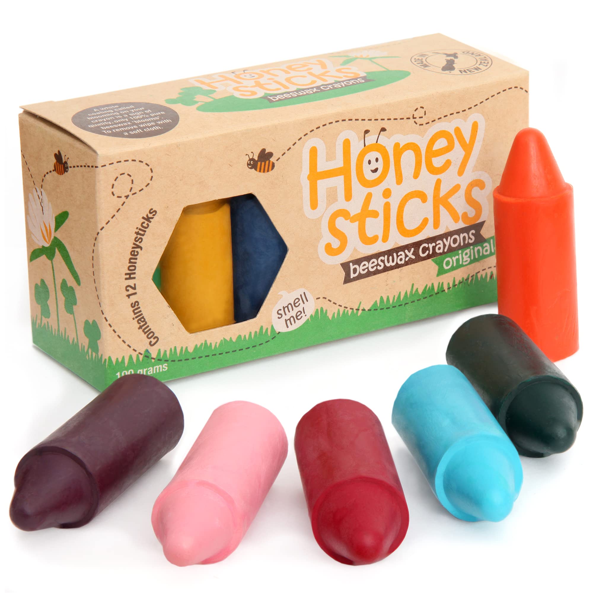 Honeysticks Pastelli 100% Cera d’Api - 12 Pezzi