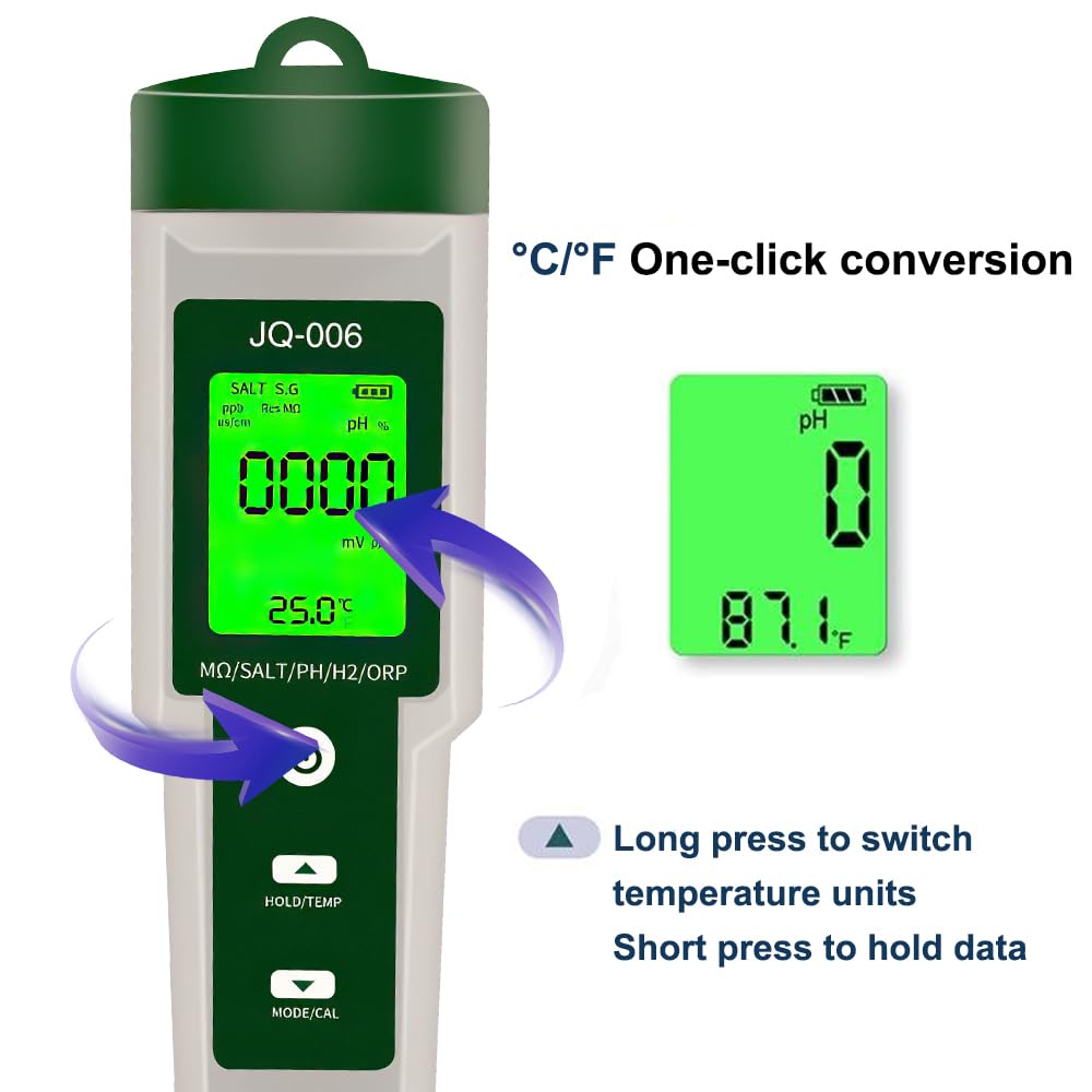 Obest Misuratore Digitale 10 in 1 per Acqua e Piscina - immagine 4