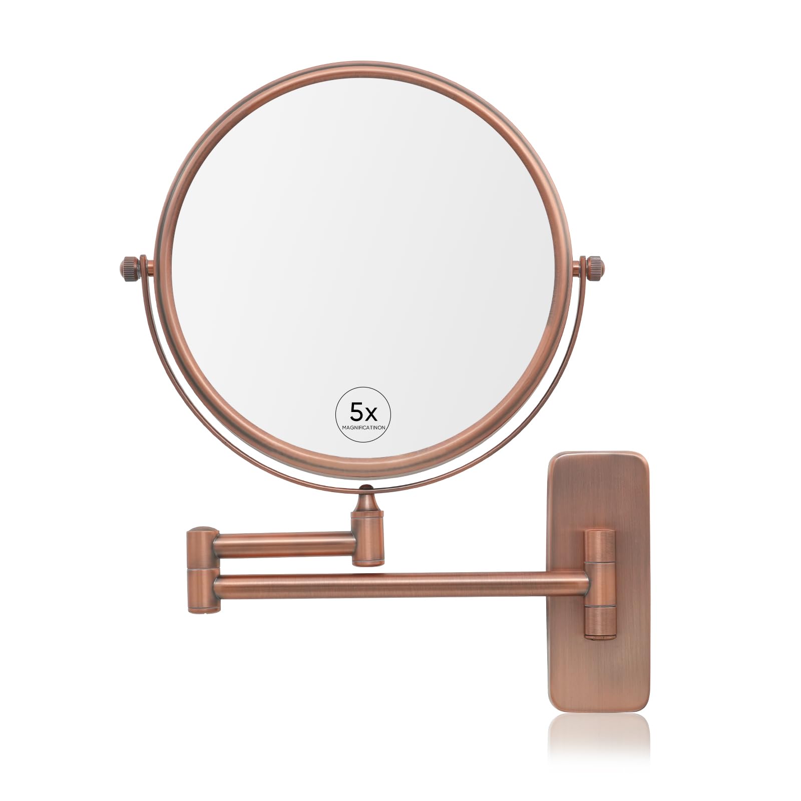 Nicesail Specchio Ingranditore da Parete 5x Oro Rosa