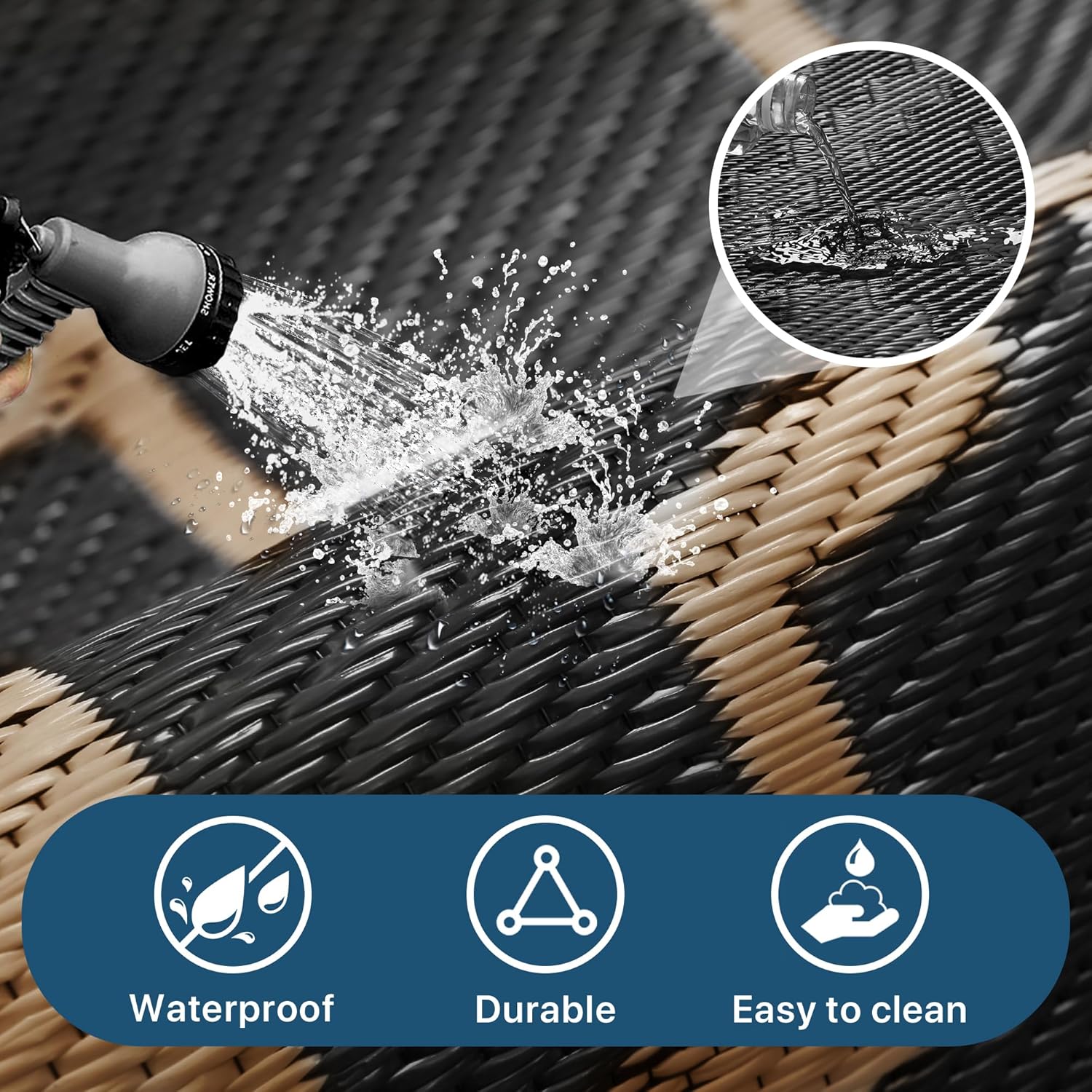 Genimo Tappeto da Esterno Impermeabile 240x300cm - immagine 4