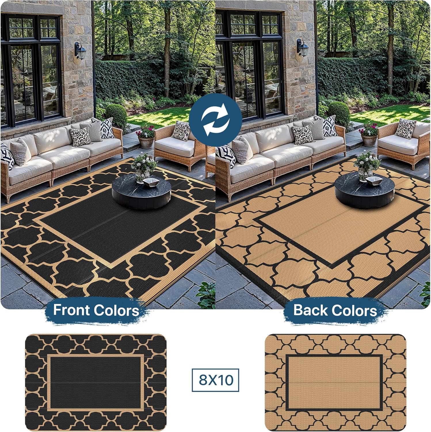 Genimo Tappeto da Esterno Impermeabile 240x300cm - immagine 5