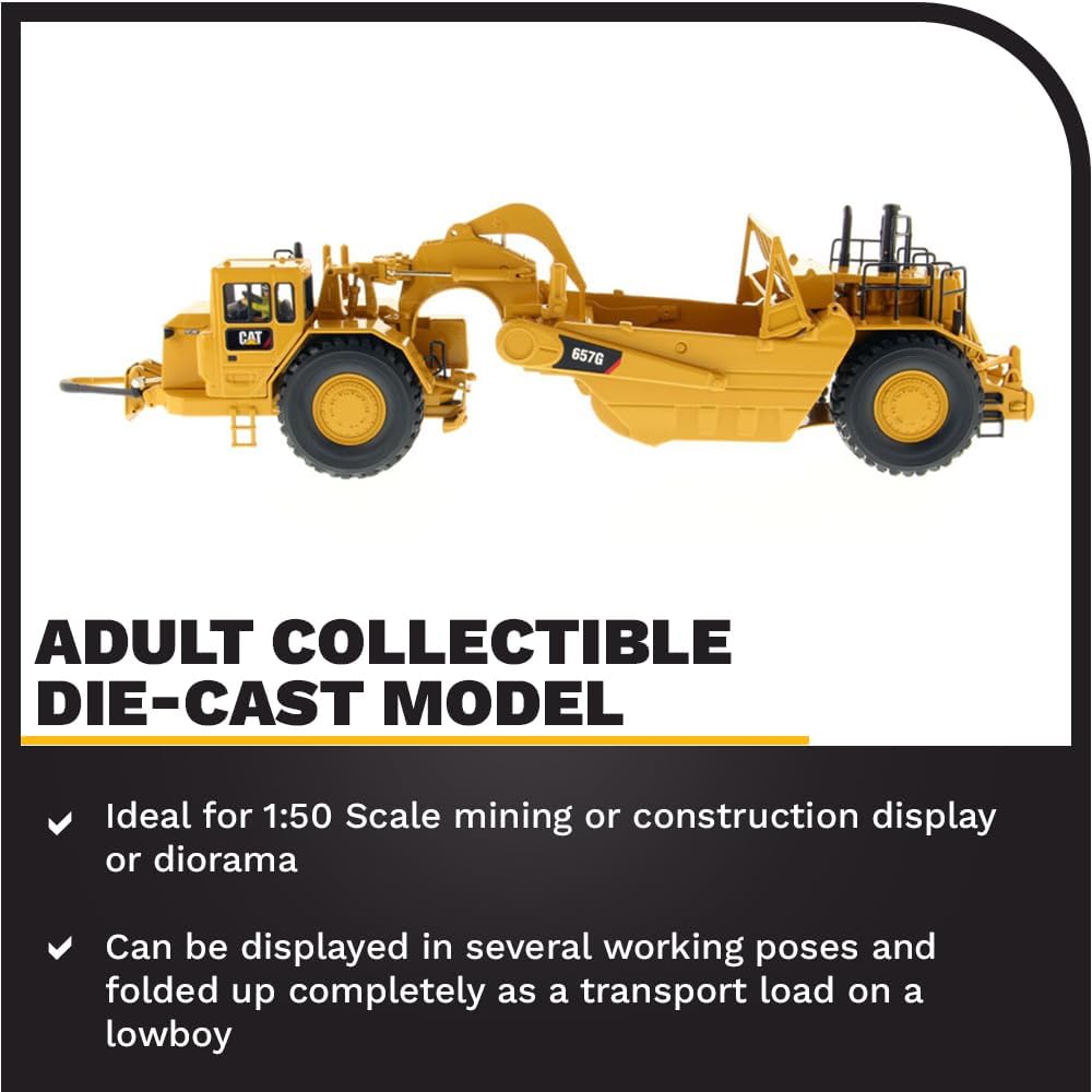 Diecast Masters 85175c - Cat 657G Trattore Raschiatore - immagine 3