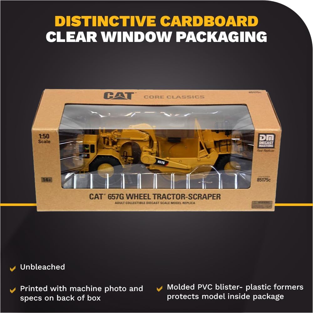 Diecast Masters 85175c - Cat 657G Trattore Raschiatore - immagine 6