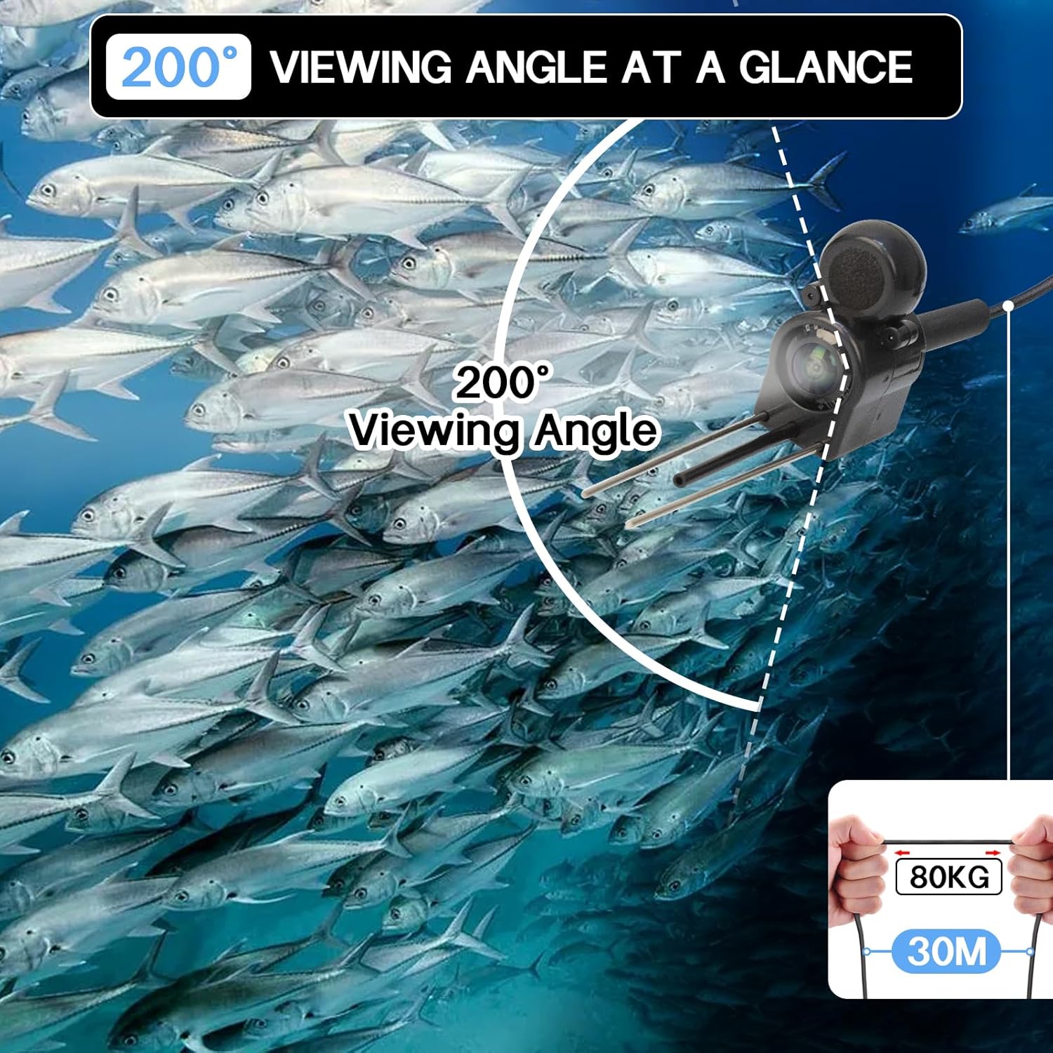 Fishfinder - Telecamera subacquea IP67 con display IPS 5" - immagine 3