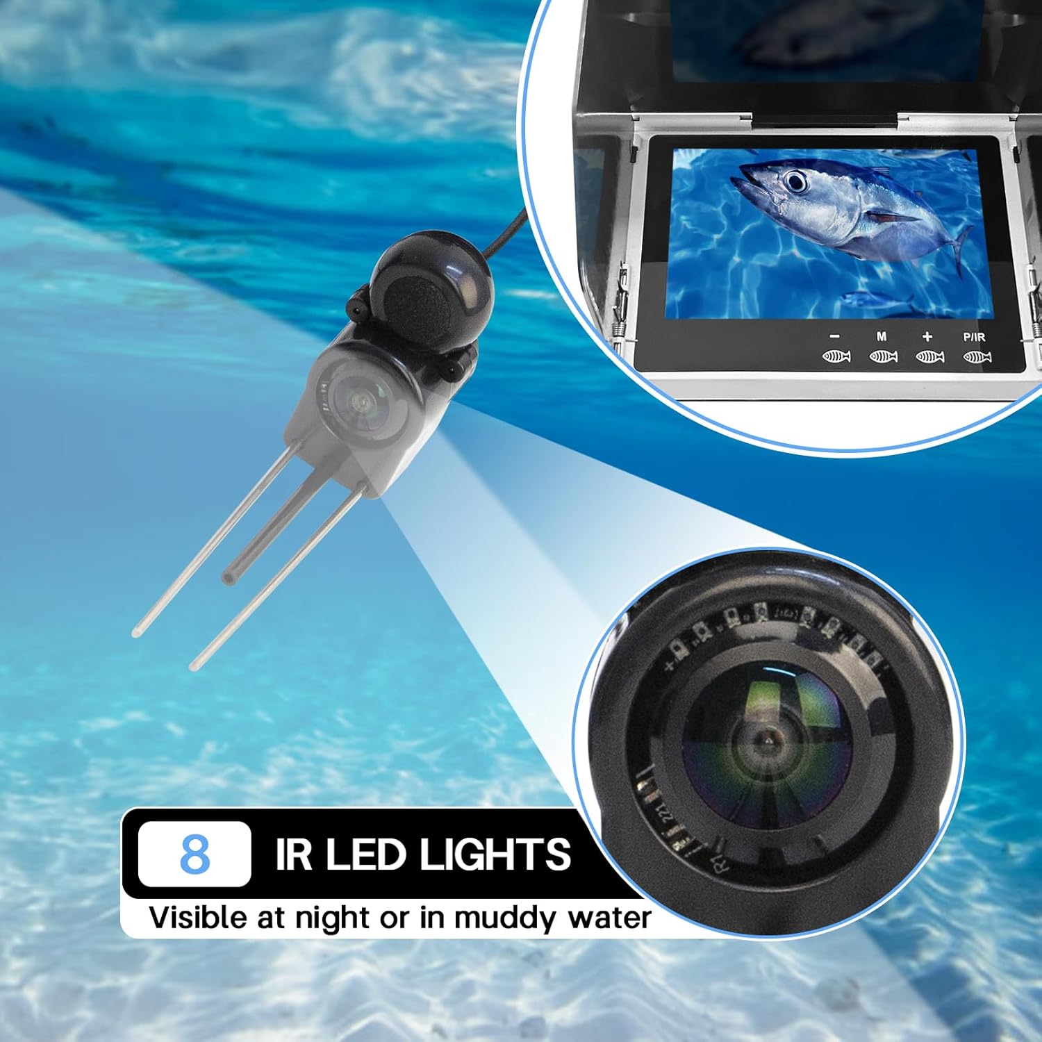 Fishfinder - Telecamera subacquea IP67 con display IPS 5" - immagine 5