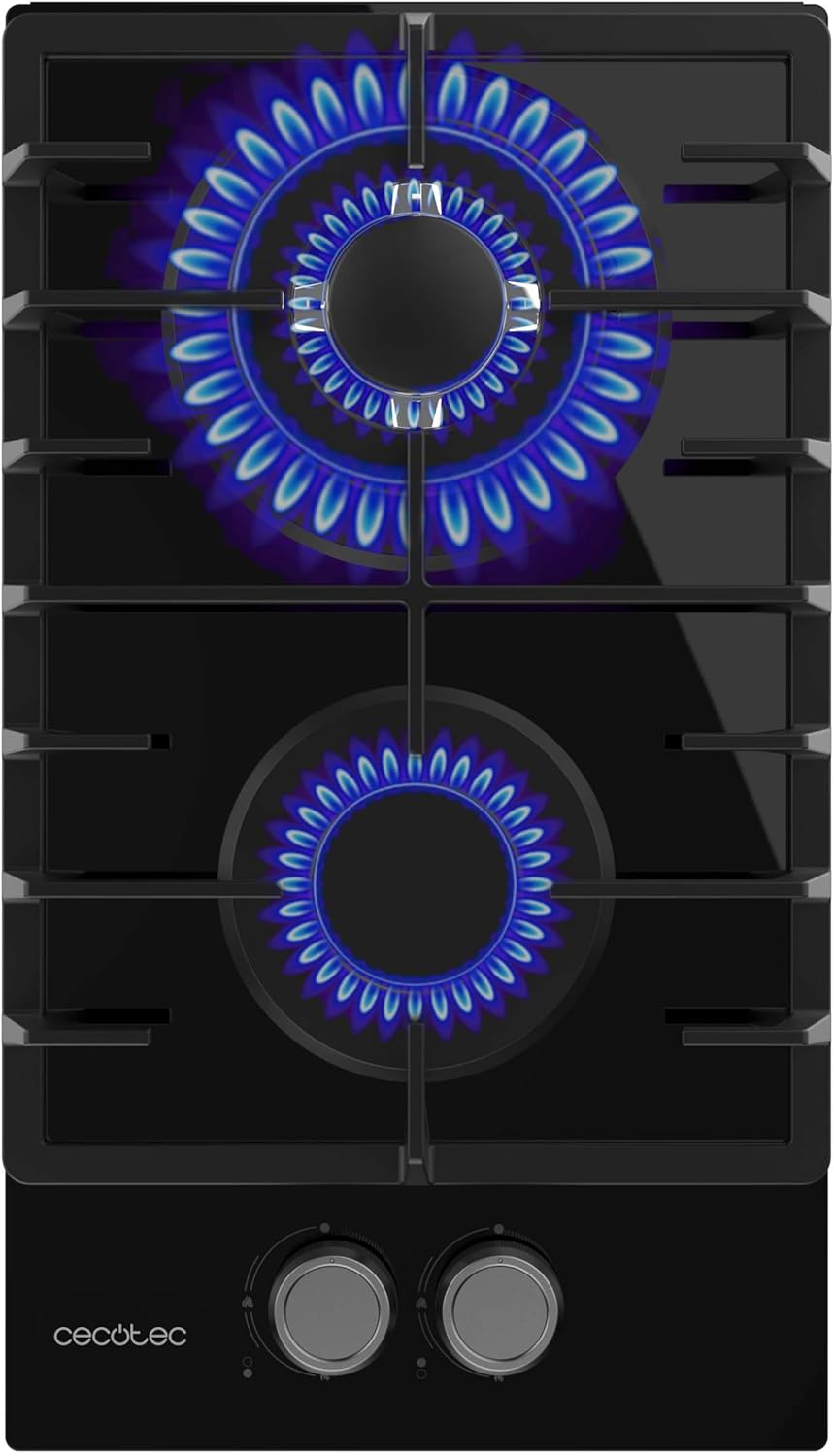 Cecotec Bolero Squad G 2200F Glass Black - Piano Cottura Gas 2 Fuochi - immagine 1