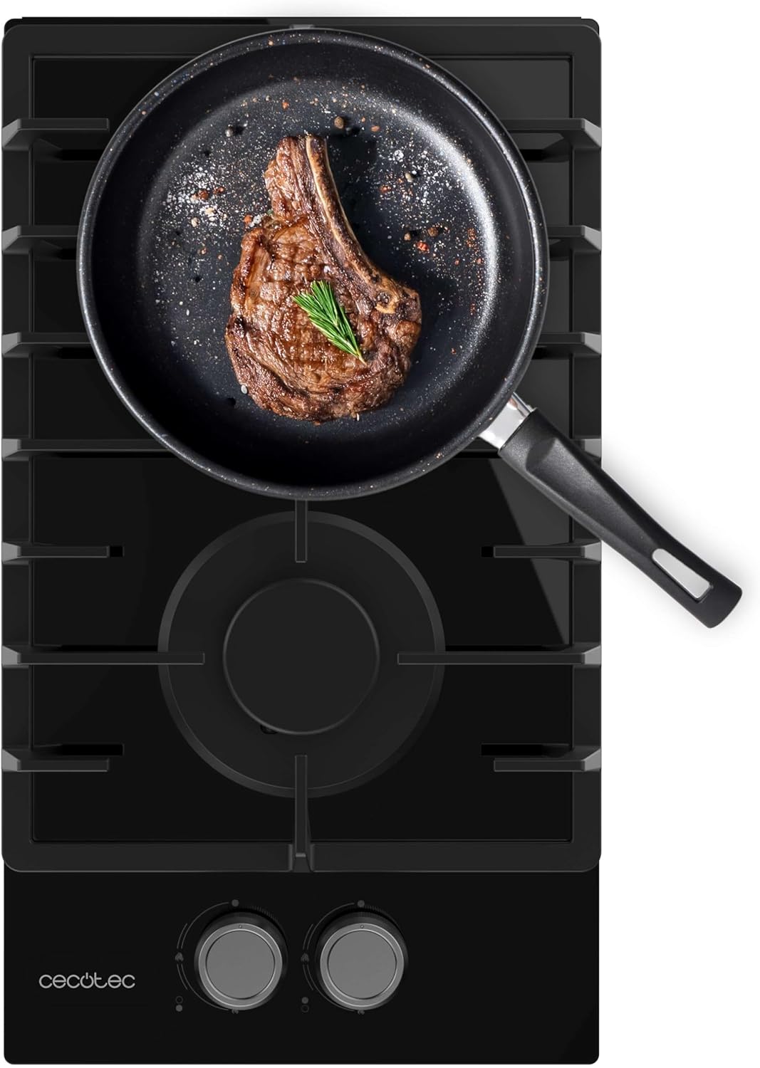 Cecotec Bolero Squad G 2200F Glass Black - Piano Cottura Gas 2 Fuochi - immagine 3