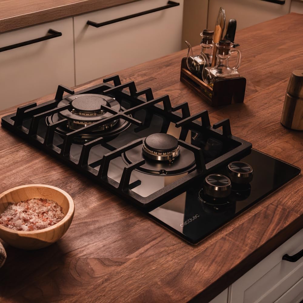 Cecotec Bolero Squad G 2200F Glass Black - Piano Cottura Gas 2 Fuochi - immagine 4
