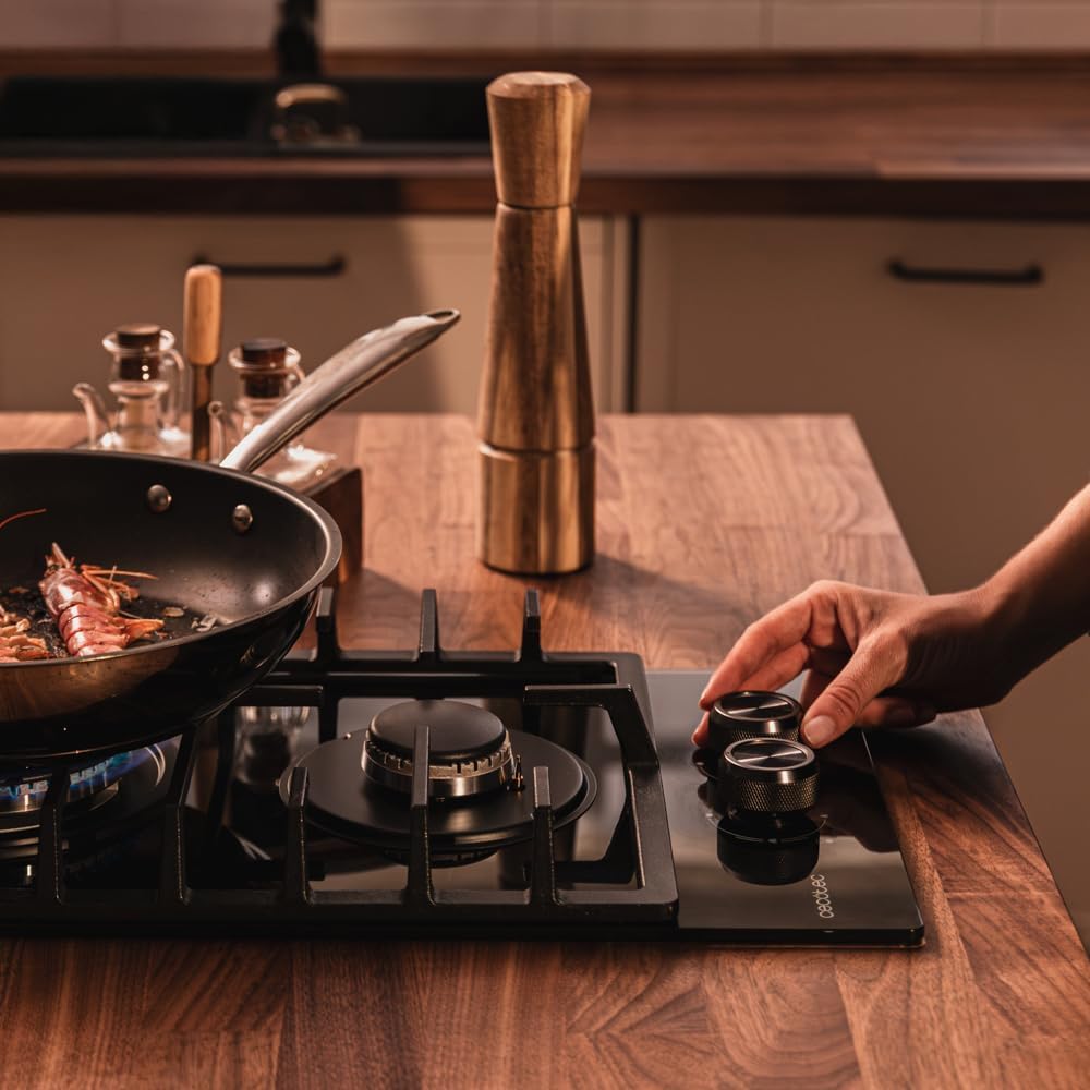 Cecotec Bolero Squad G 2200F Glass Black - Piano Cottura Gas 2 Fuochi - immagine 8