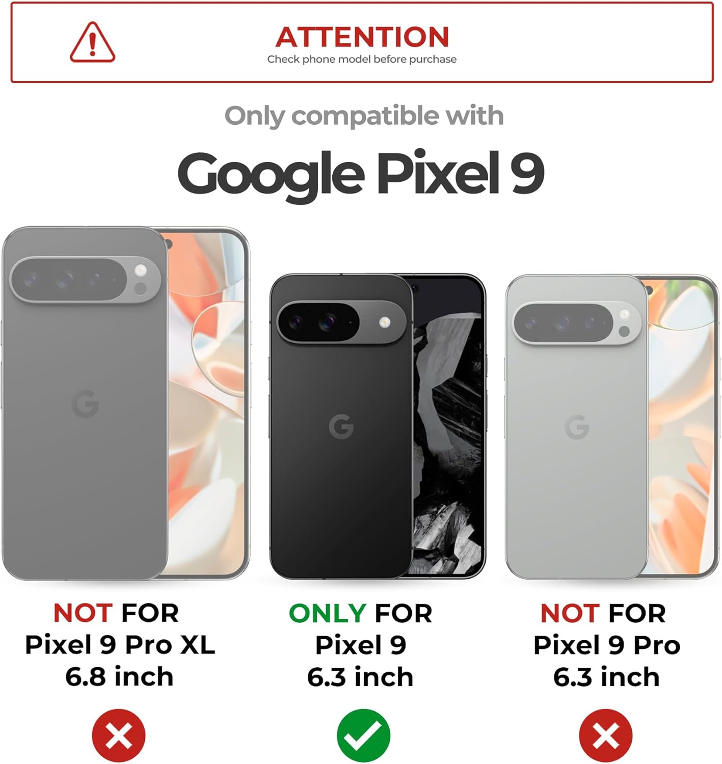 Dexnor Cover per Google Pixel 9 - Nero - immagine 2