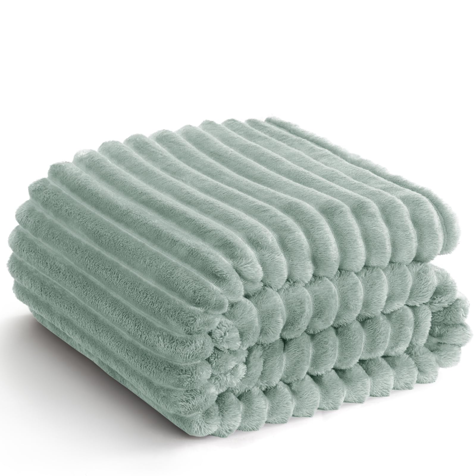 Wavve Coperta Plaid Pile 220x240 cm, Verde Salvia