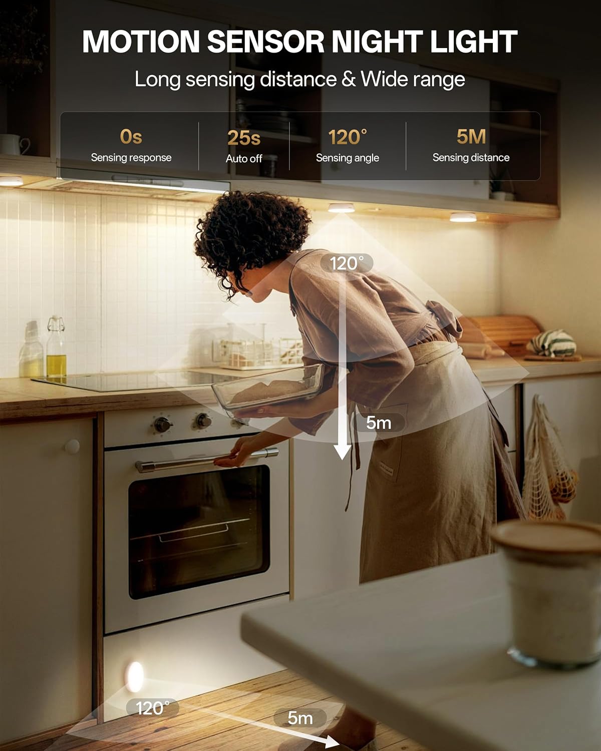 Homelist NL6 - Luci Sottopensile LED, Set 6, 1500 mAh - immagine 3