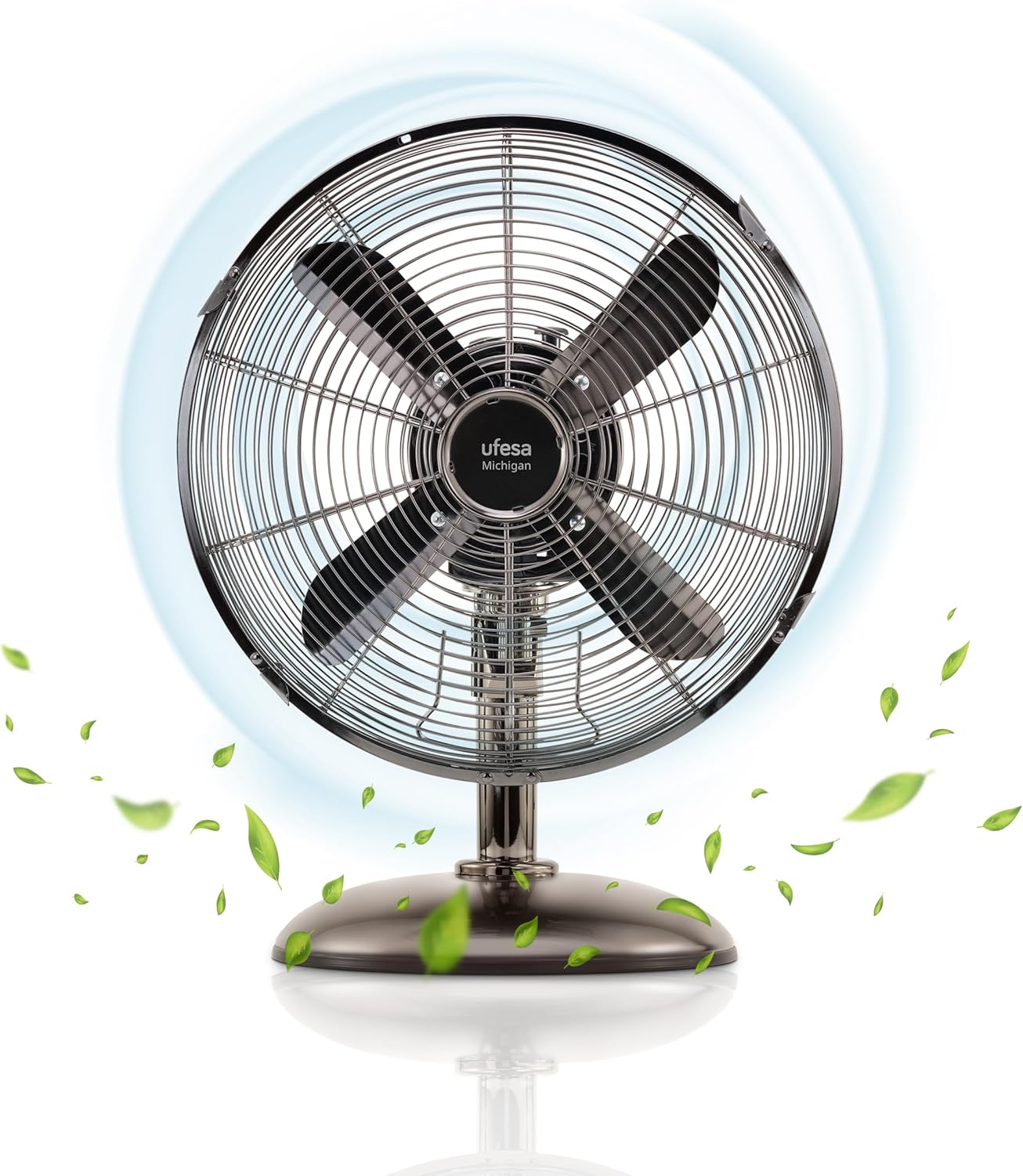 Ufesa Michigan - Mini Ventilatore Oscillante da Tavolo 40W