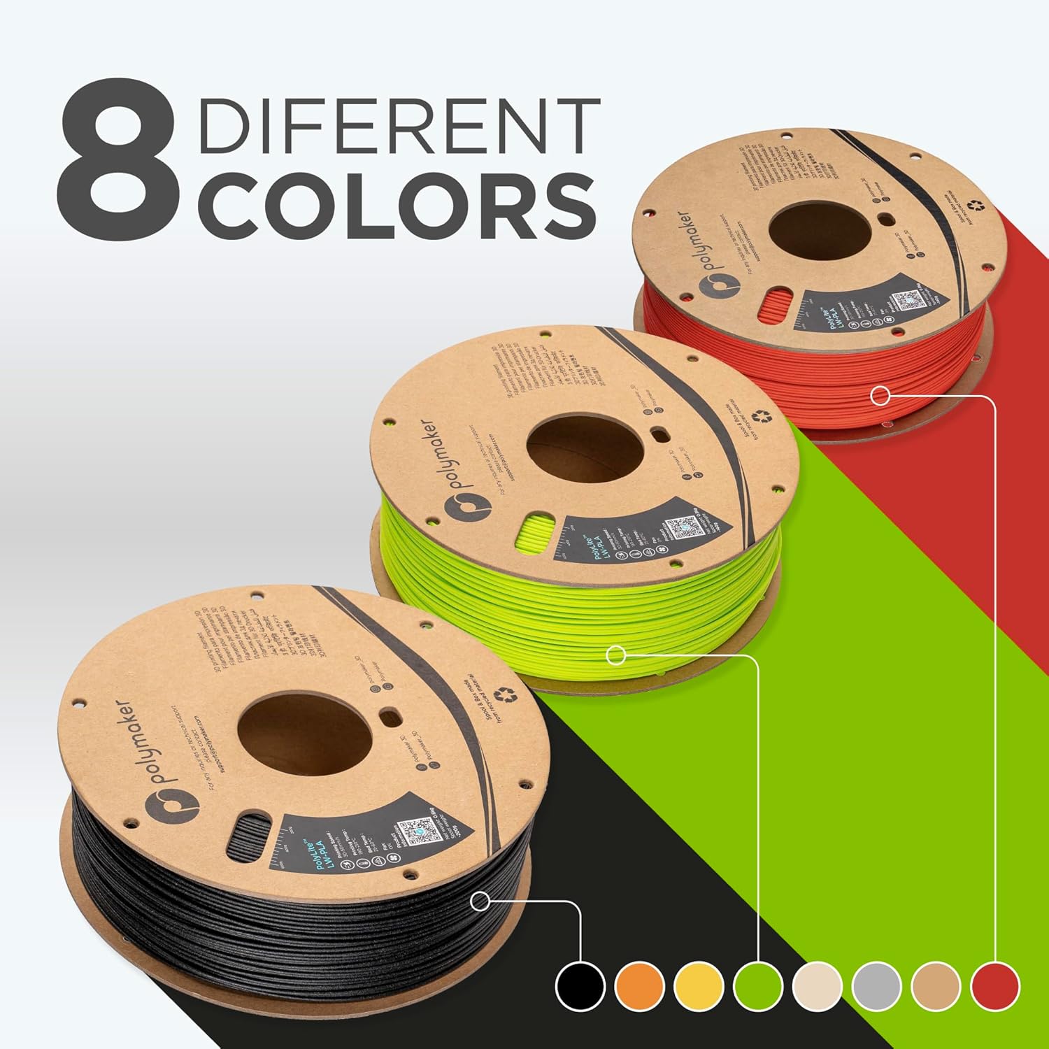 Polymaker PolyLite LW-PLA - 1.75mm - 800g - Orange - immagine 3