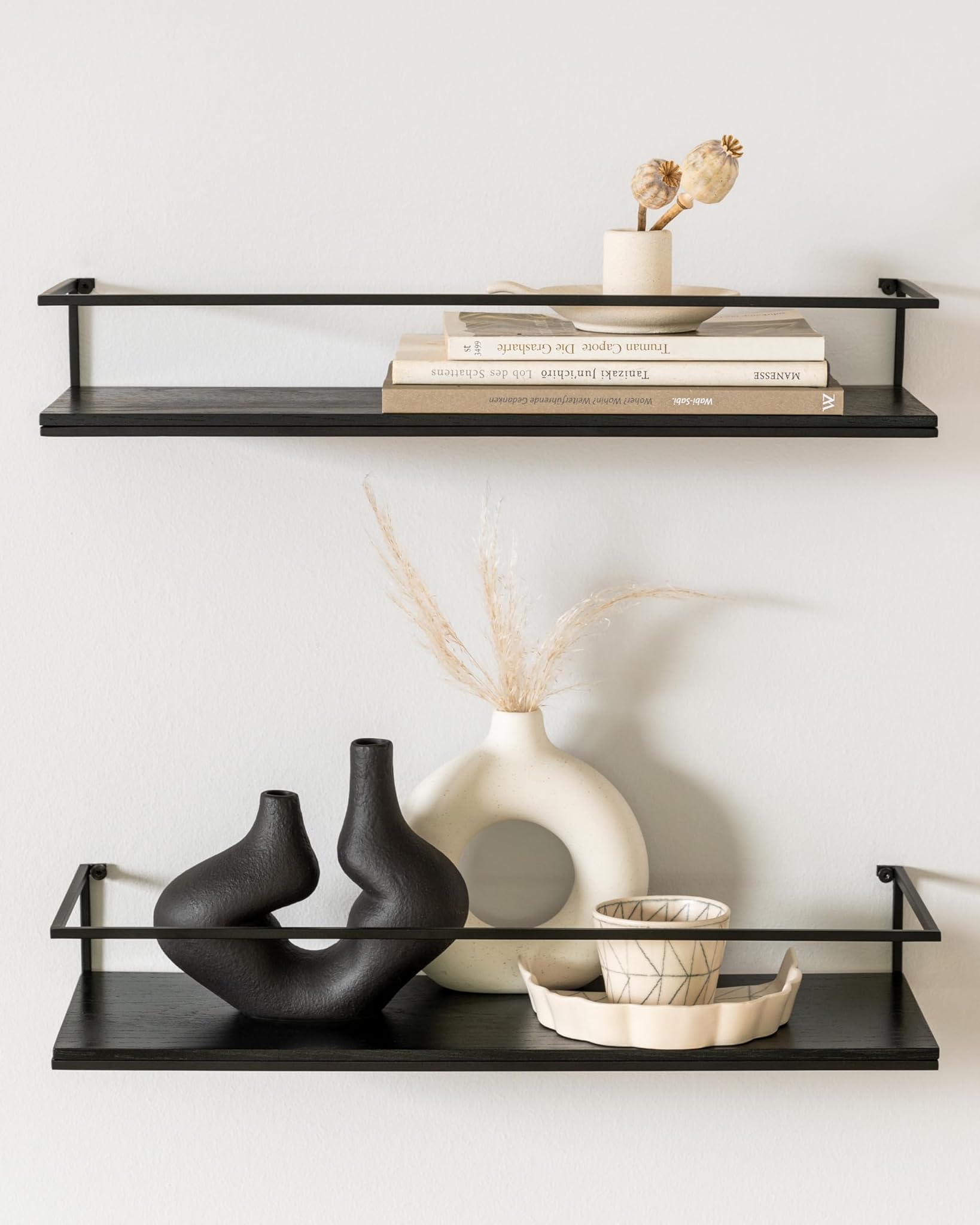 Kazai. Set Mensole da Muro -STENN- in Metallo e Legno