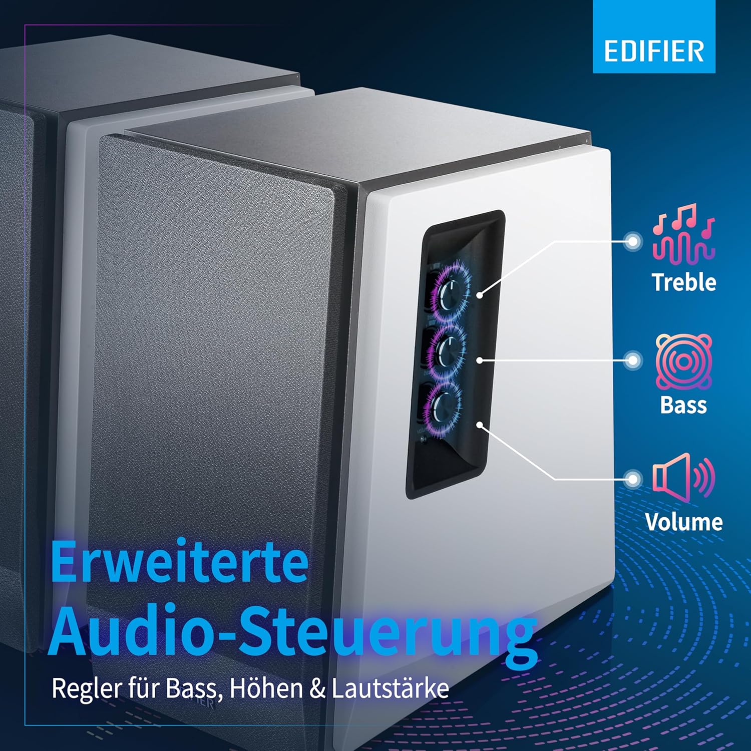 EDIFIER ALTAVOCES ACTIVOS STUDIO R1700BT 2.0 BLANCO/PLATEADO BLUETOOTH - immagine 6