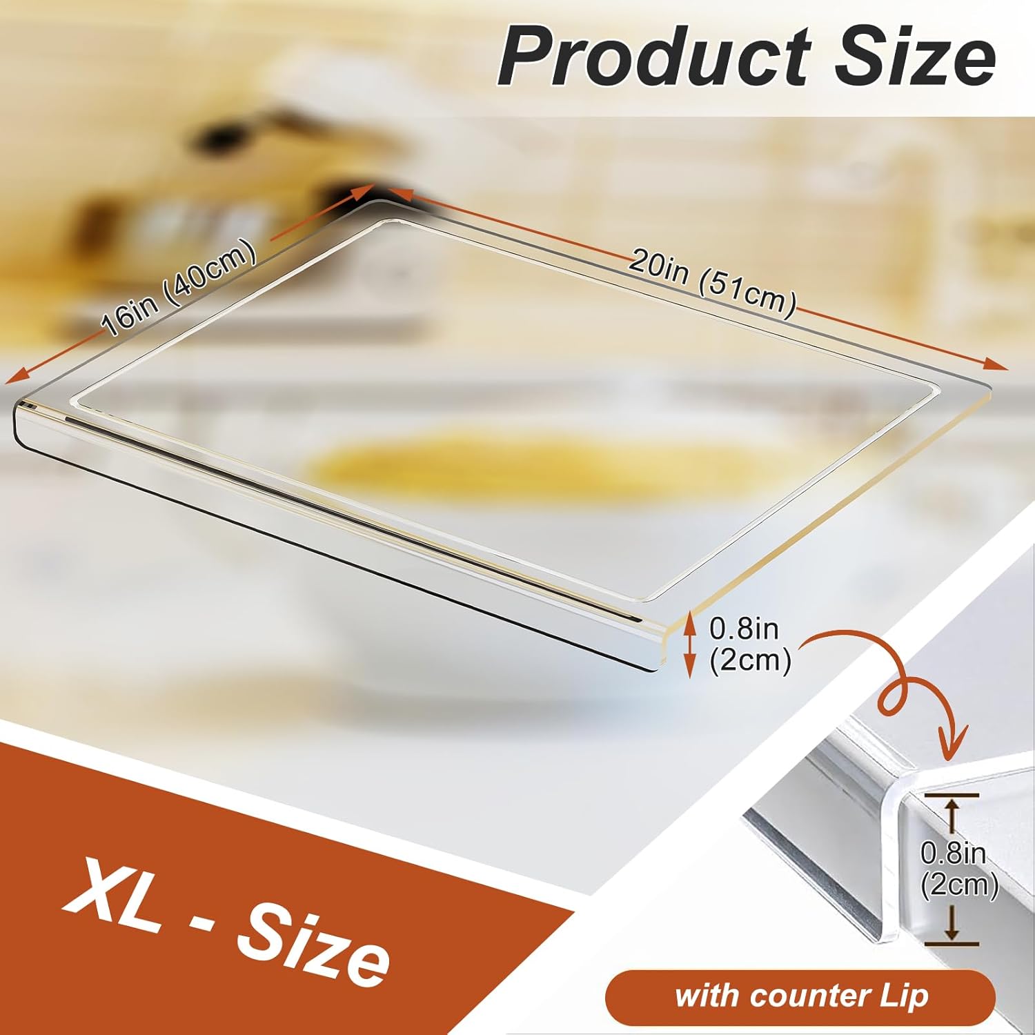 Jjl Tagliere in Acrilico Trasparente 51x40 cm - immagine 6