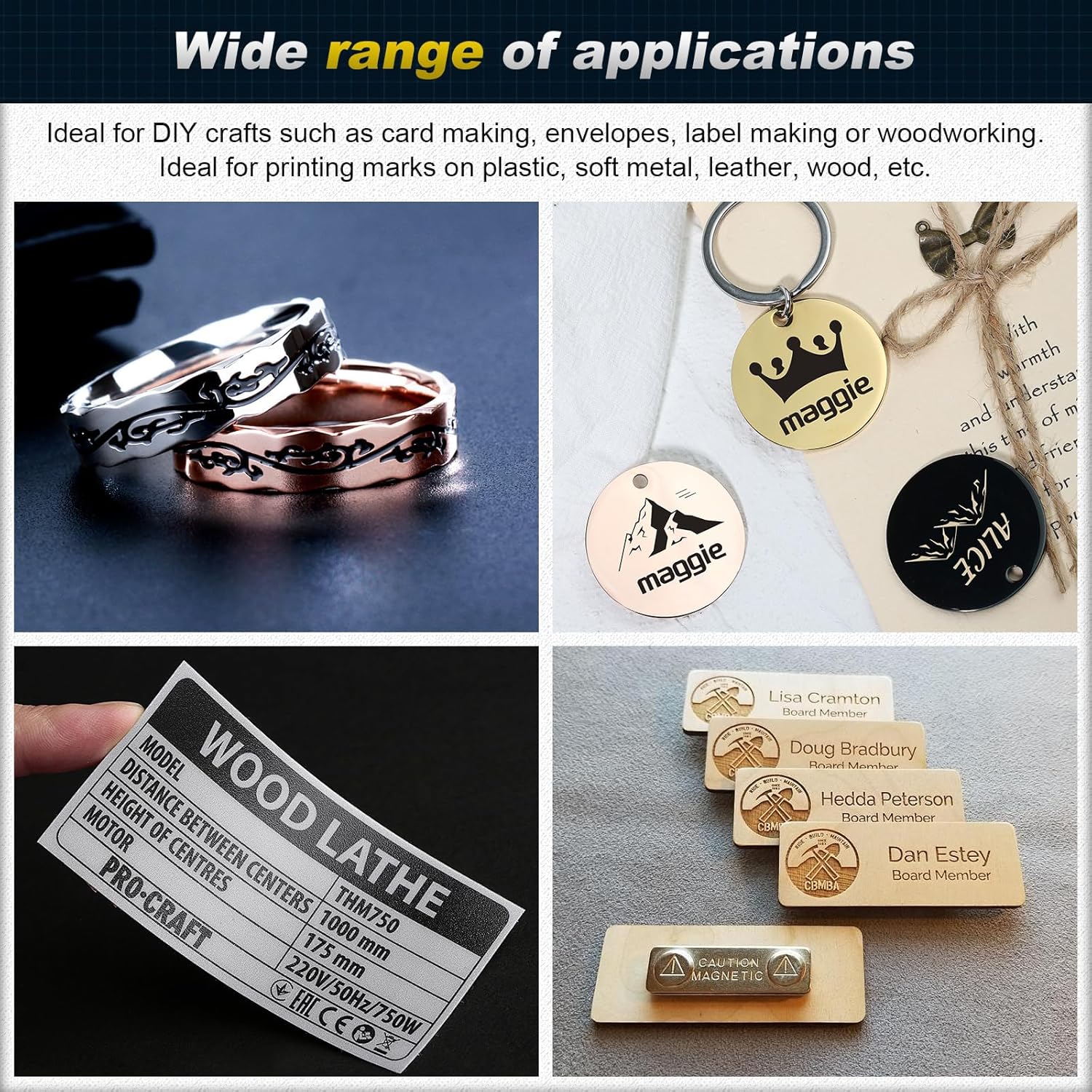 Gueenky 36 Pezzi Punzoni Lettere e Numeri 10mm - immagine 5