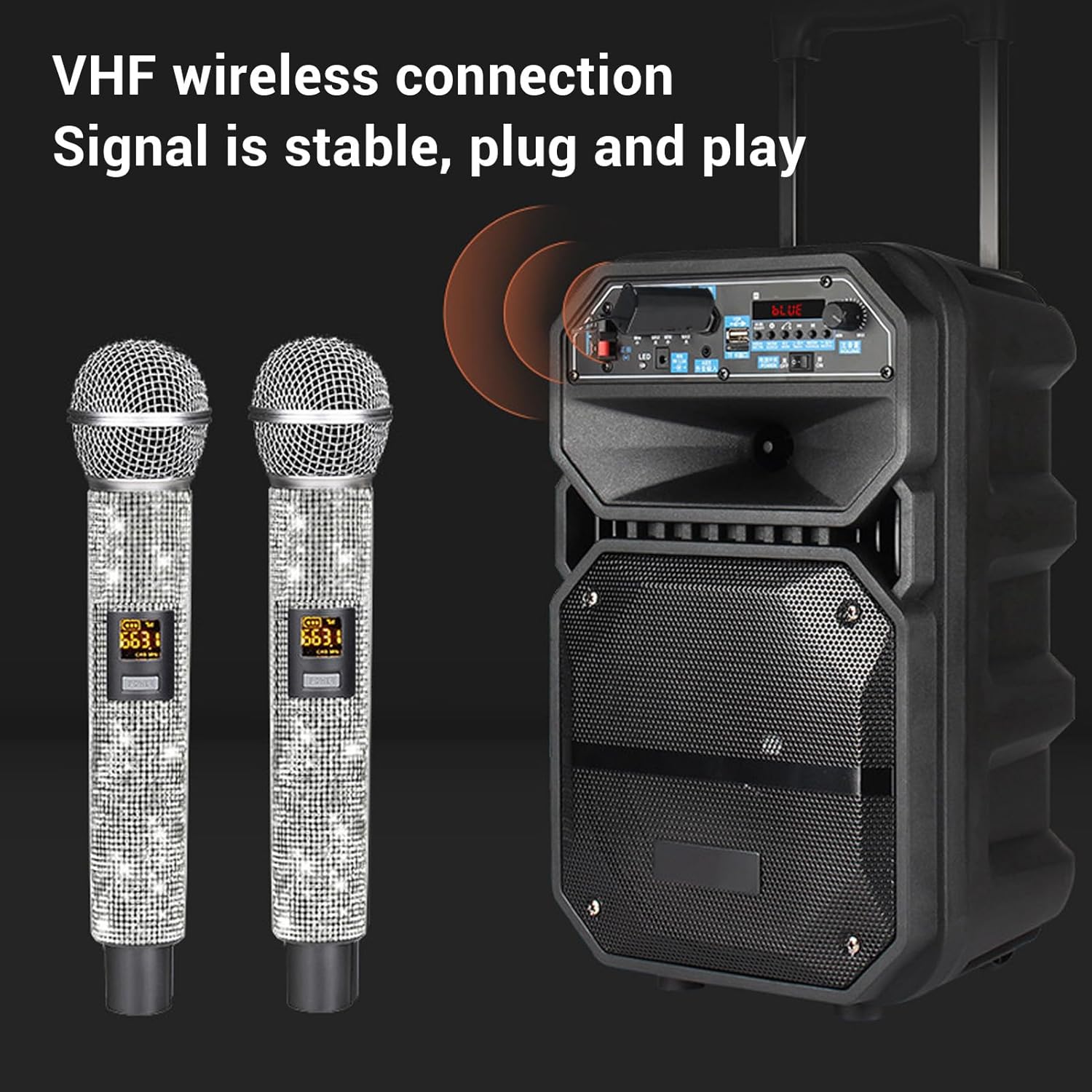 Microfono Wireless Portatile VHF con Ricevitore - immagine 4