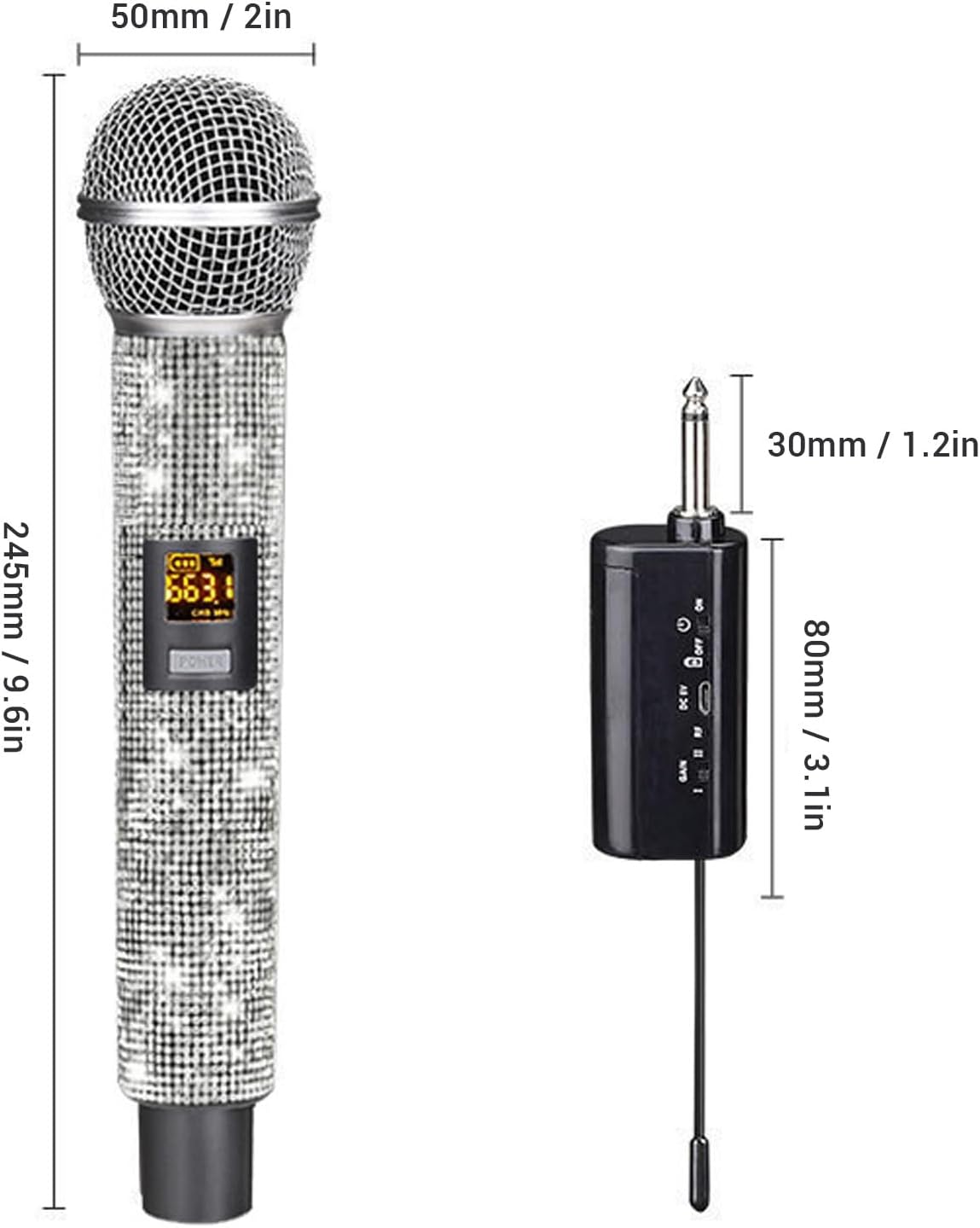 Microfono Wireless Portatile VHF con Ricevitore - immagine 7