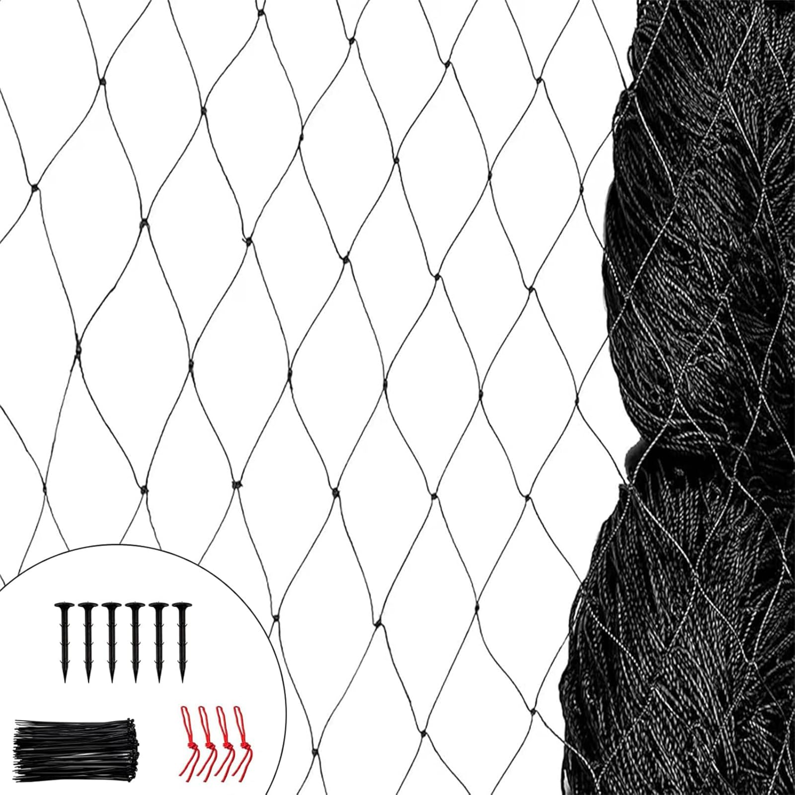 Chingcoo Rete Anti Uccelli 15x15m, Spaziatura 6cm