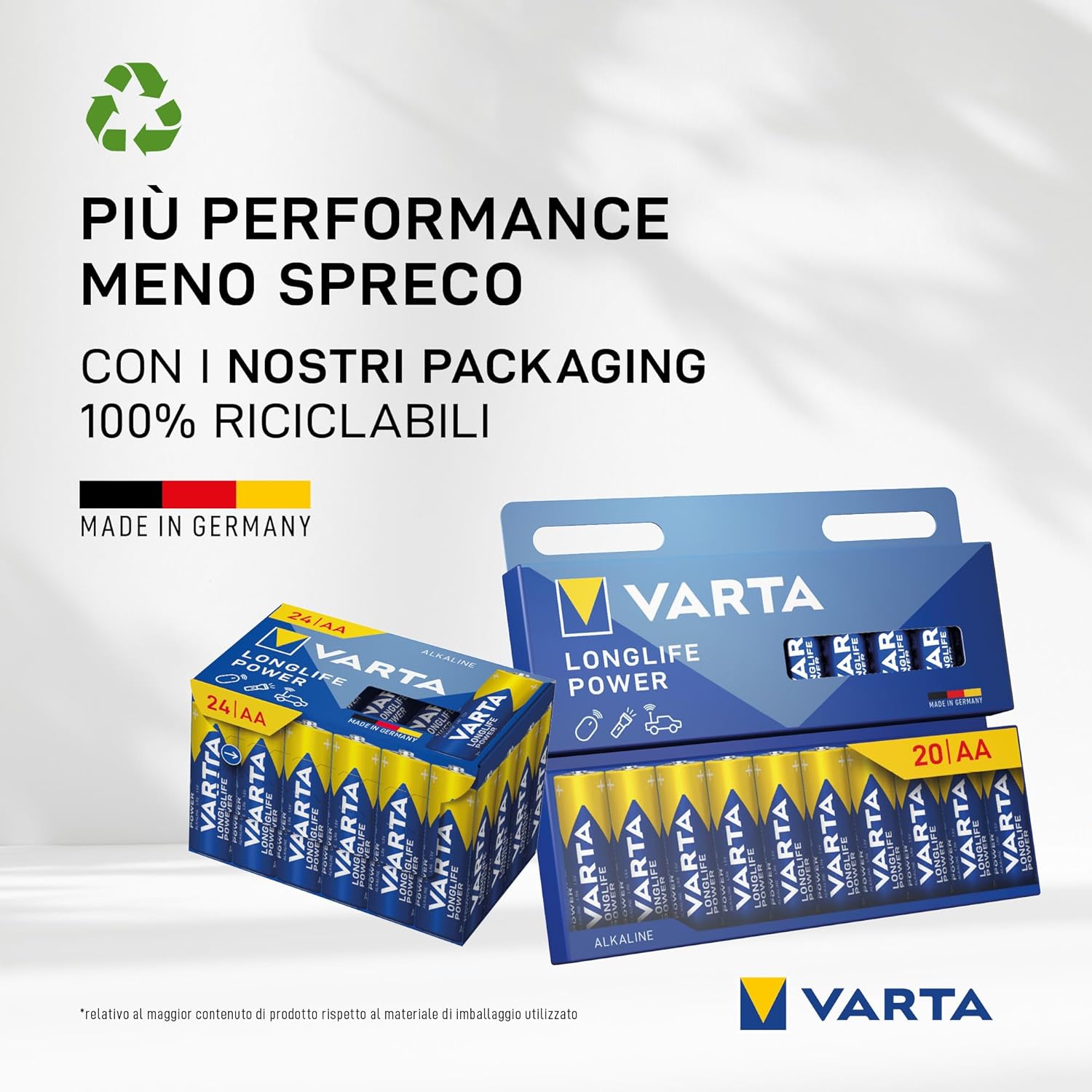 VARTA Pile AA Longlife Power Alcaline 1,5V (20 pezzi) - immagine 5