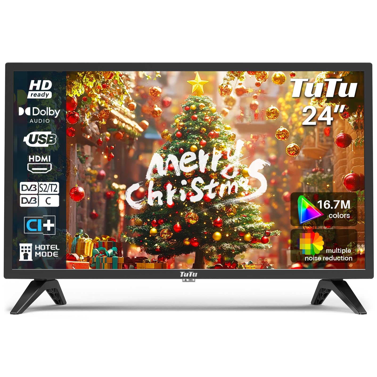 Tutu TV 24 Pollici (60 cm) - Televisore LED HD 2024