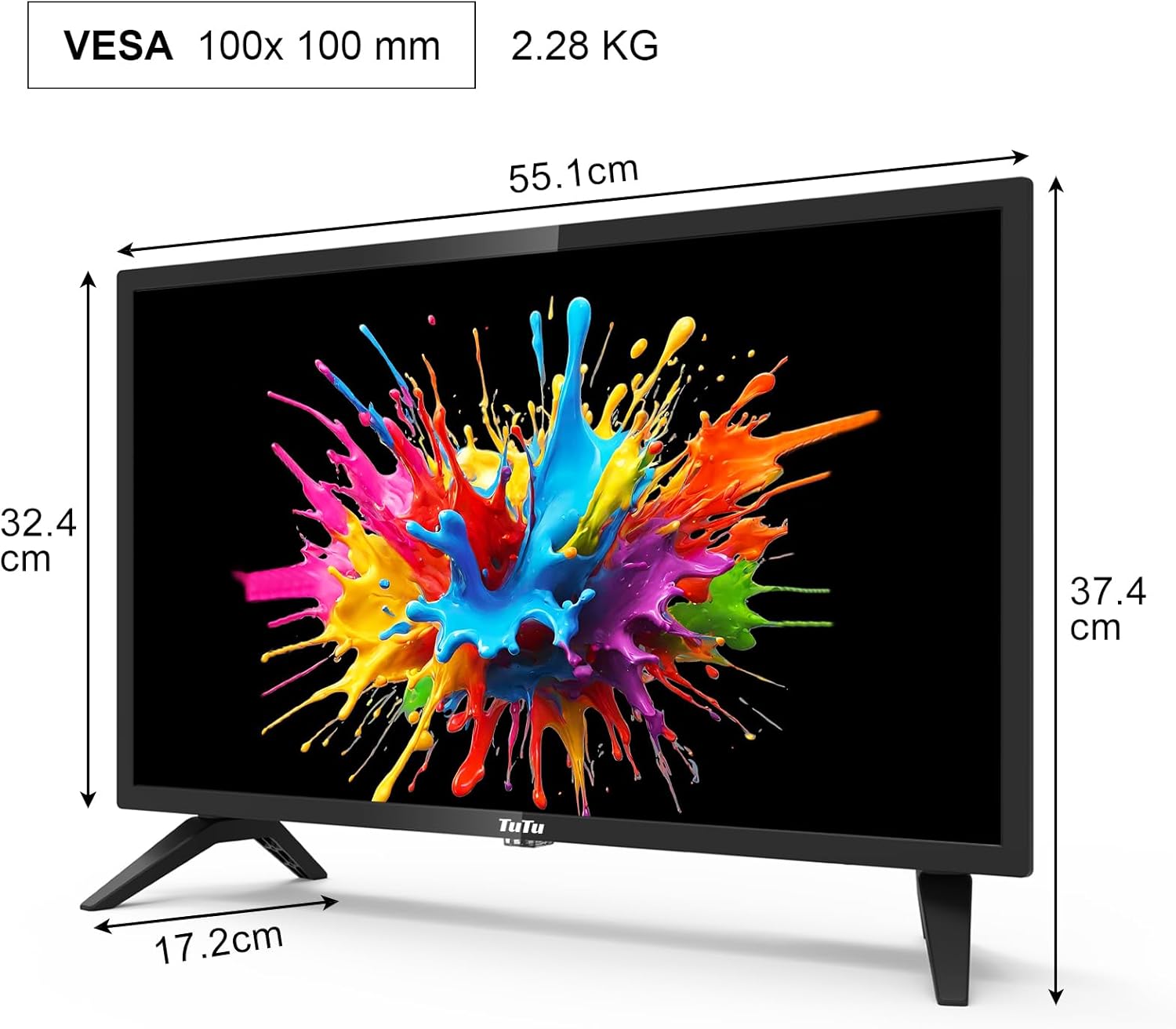 Tutu TV 24 Pollici (60 cm) - Televisore LED HD 2024 - immagine 6