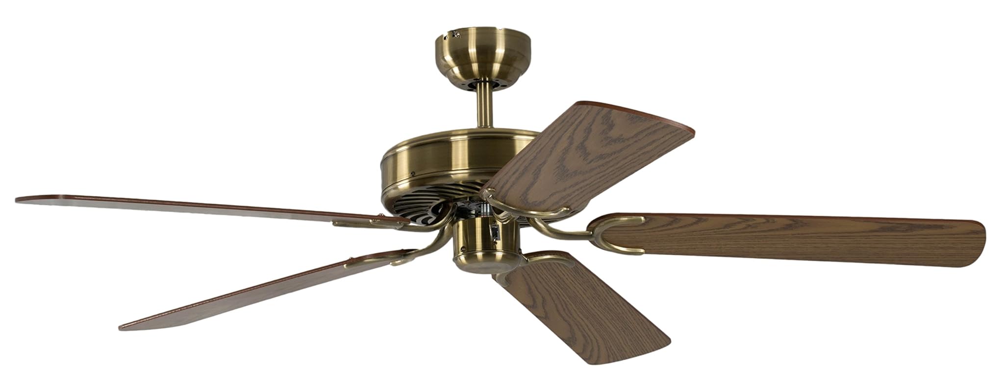 Pepeo Gmbh Ventilatore da Soffitto Potkuri Ottone, Antico / Quercia, 132 Cm