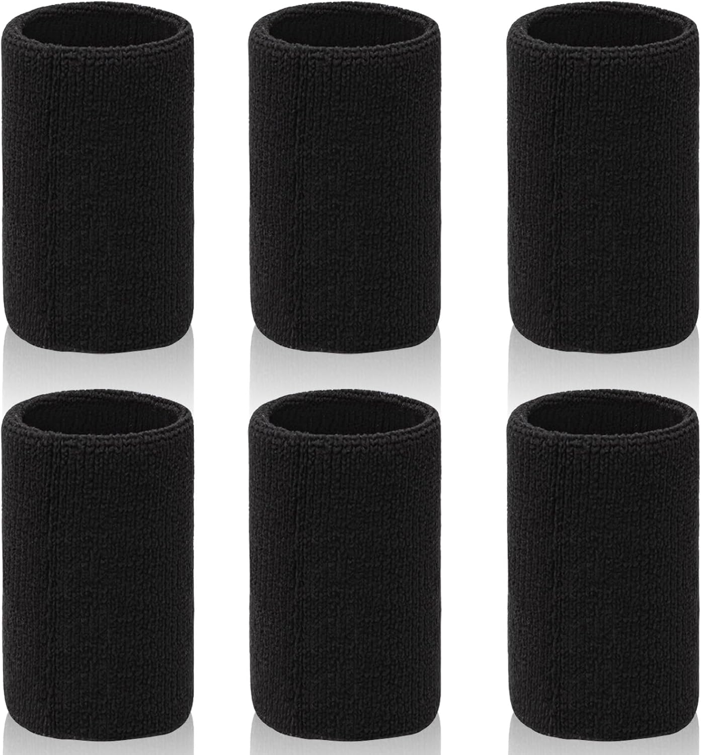 Borisca 6 Pezzi Polsini Tennis Lunghi Neri - immagine 1