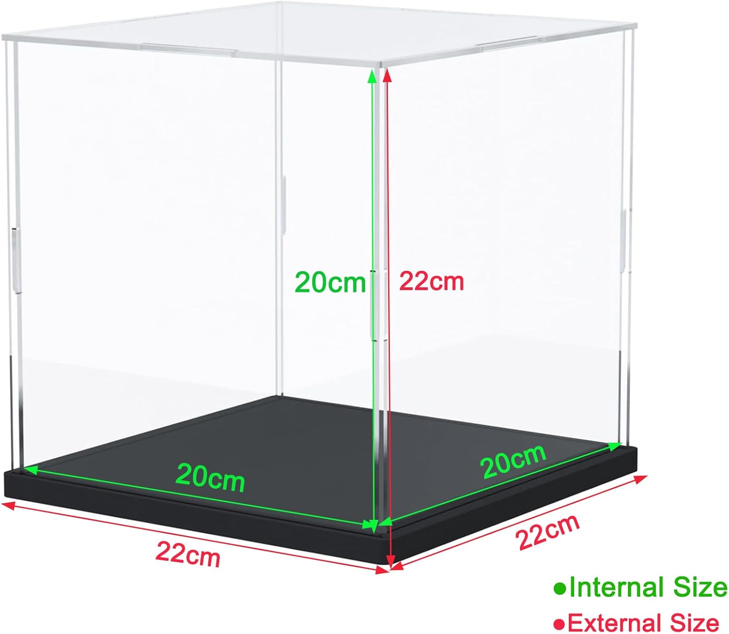 Vetrina Acrilico per Lego 20x20x20cm con Luce - immagine 2