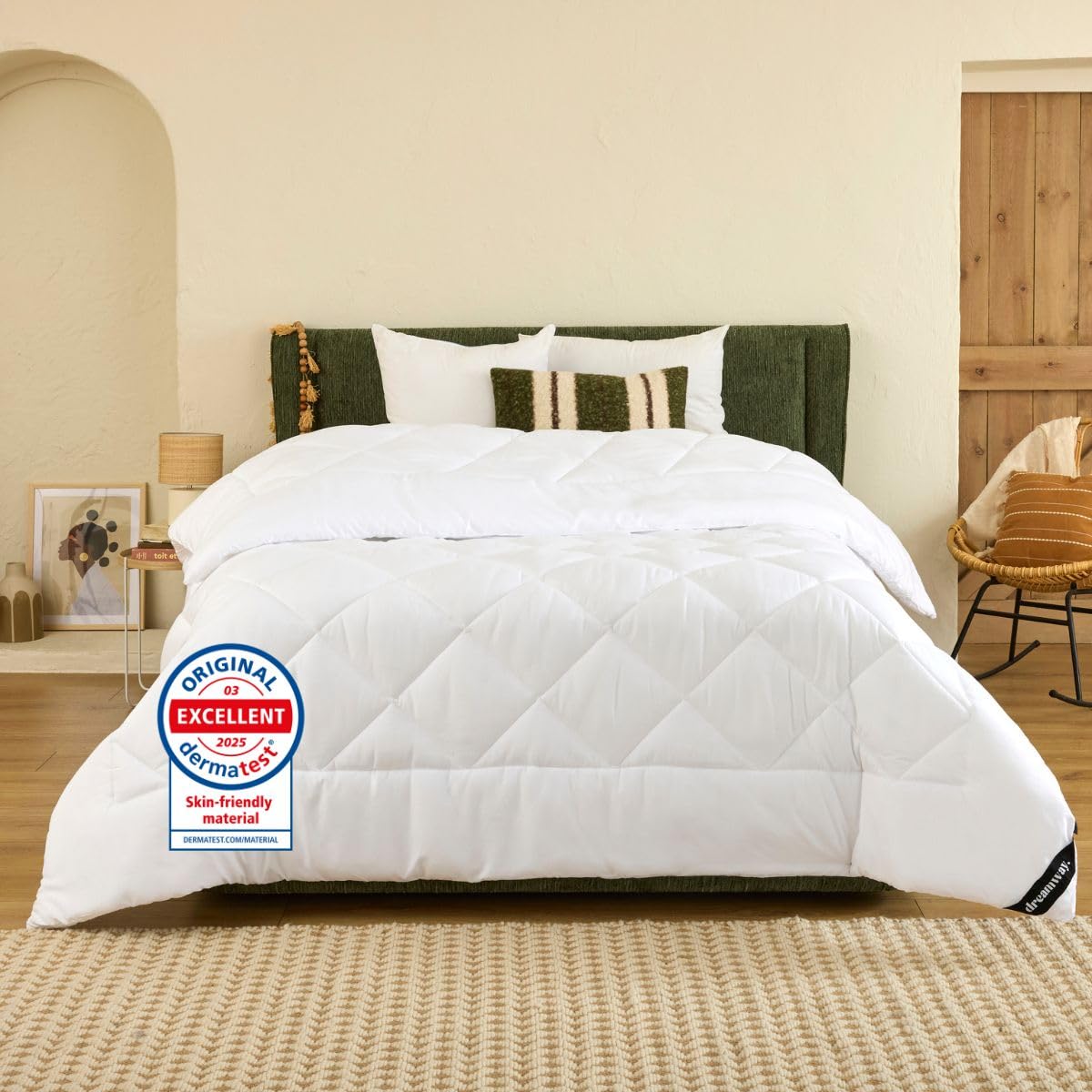 Dreamway Piumino Letto Matrimoniale 4 Stagioni, Bianco