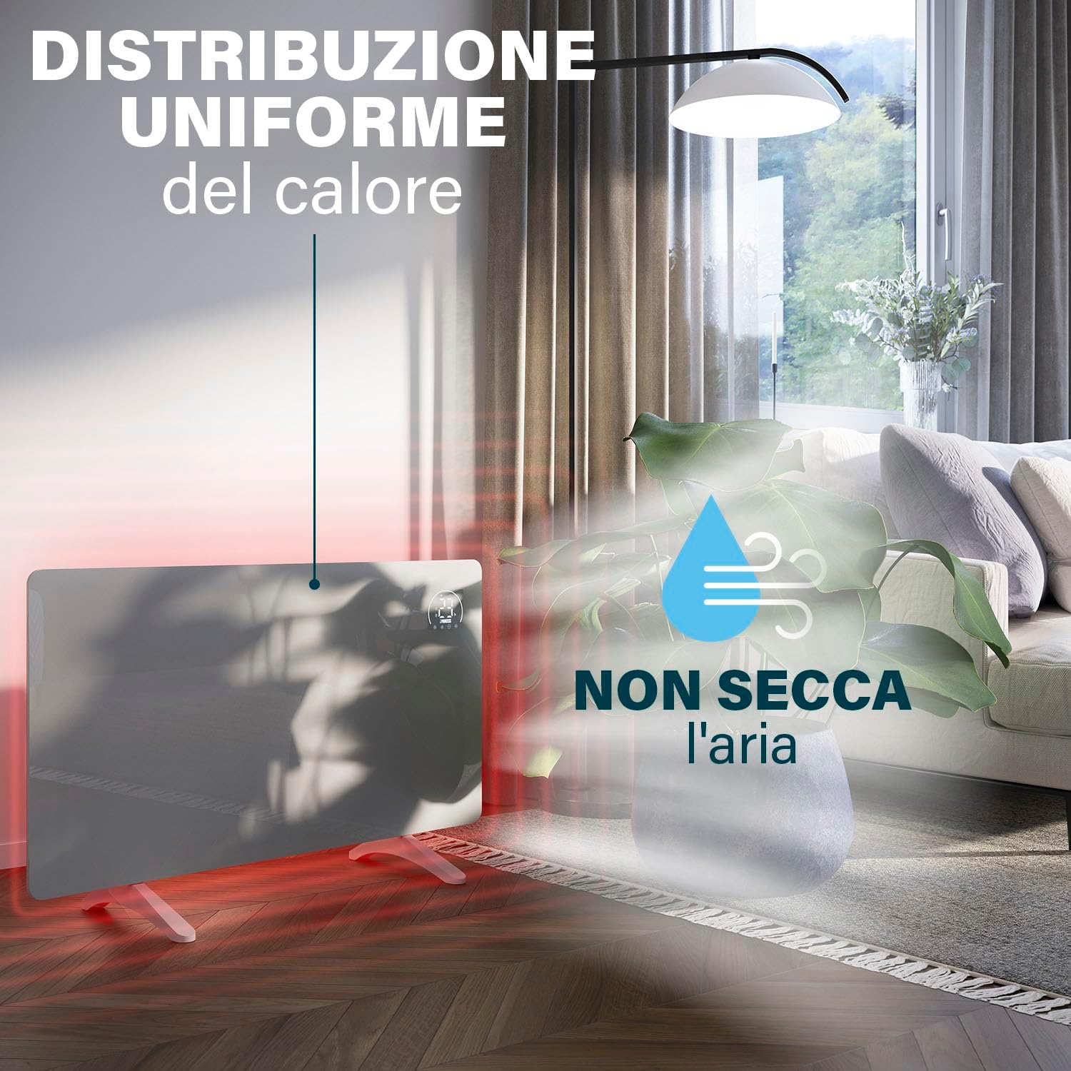 Princess Riscaldatore a Infrarossi 480W, Bianco - immagine 10