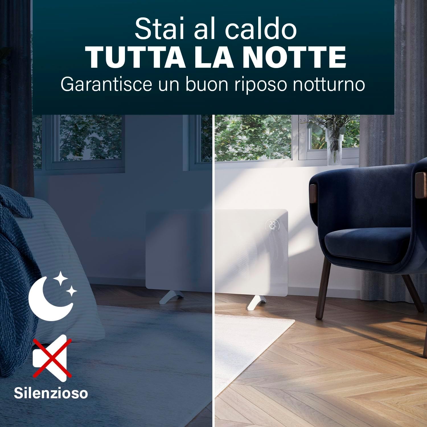 Princess Riscaldatore a Infrarossi 480W, Bianco - immagine 8