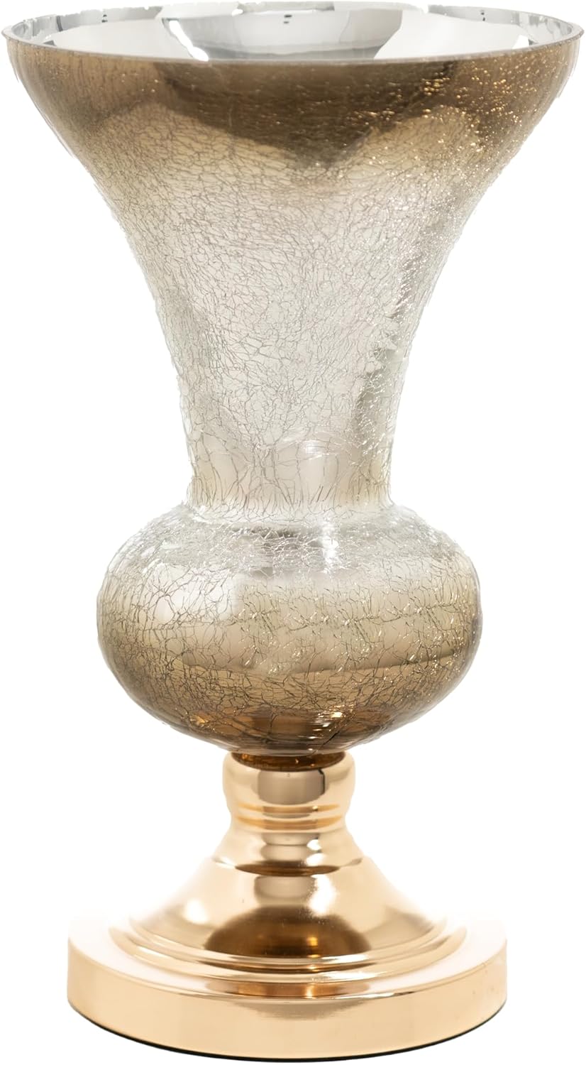 FLORERO COPA VIDRIO DORADO/TRANSP. - immagine 1