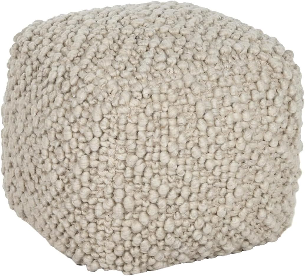 REPOSAPIES LANA ALGODON 45X45X45 TEJIDO A MANO