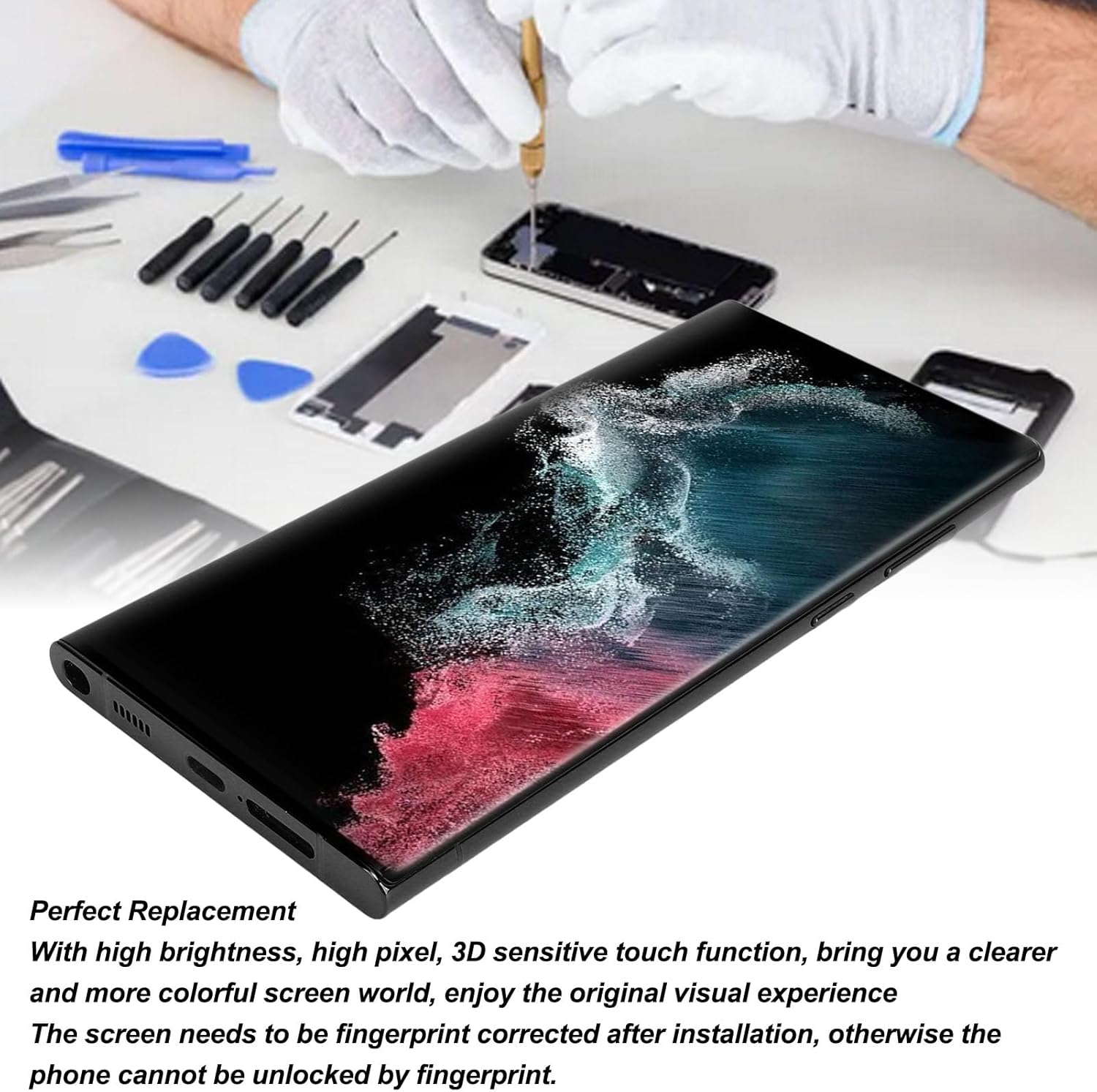 Gugxiom Display AMOLED Originale per S22 Ultra 6,7 Pollici - immagine 6