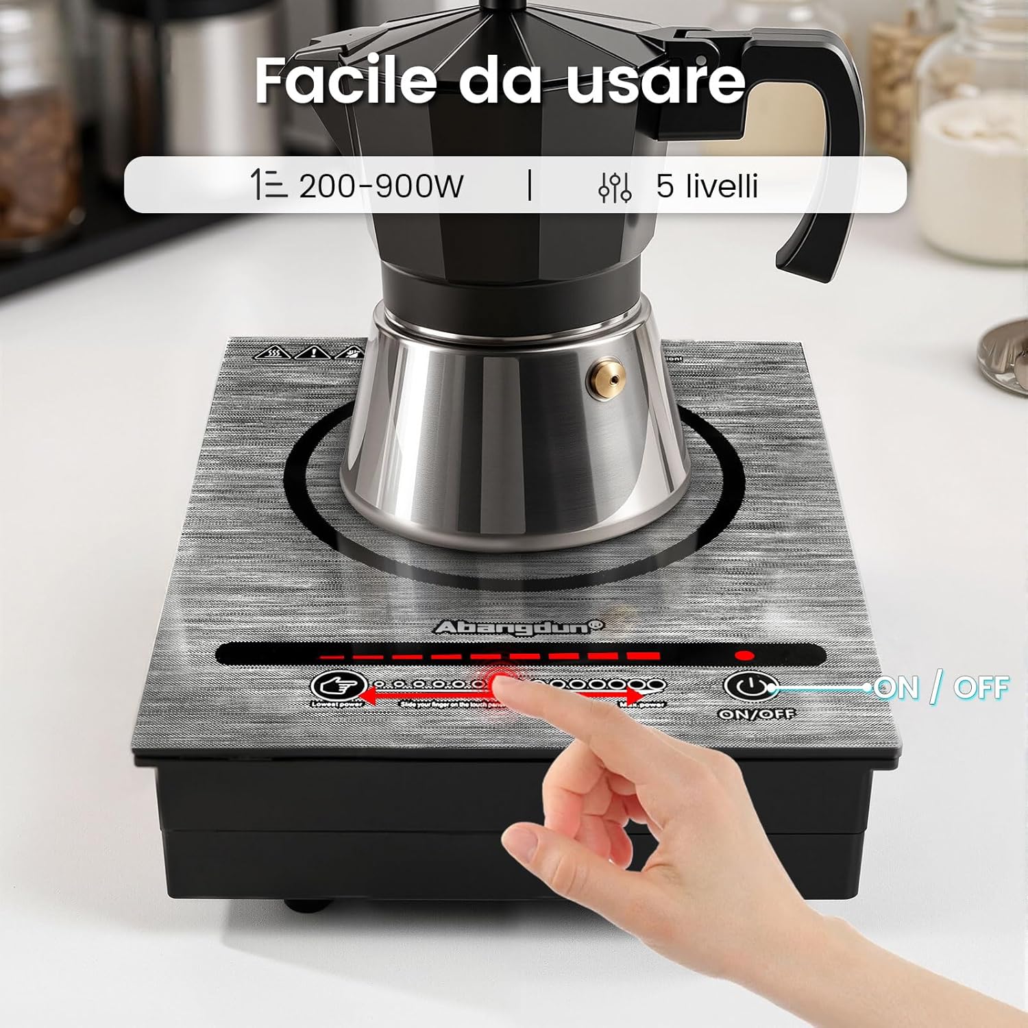 Mini Piastra a Induzione Portatile 900W - immagine 2