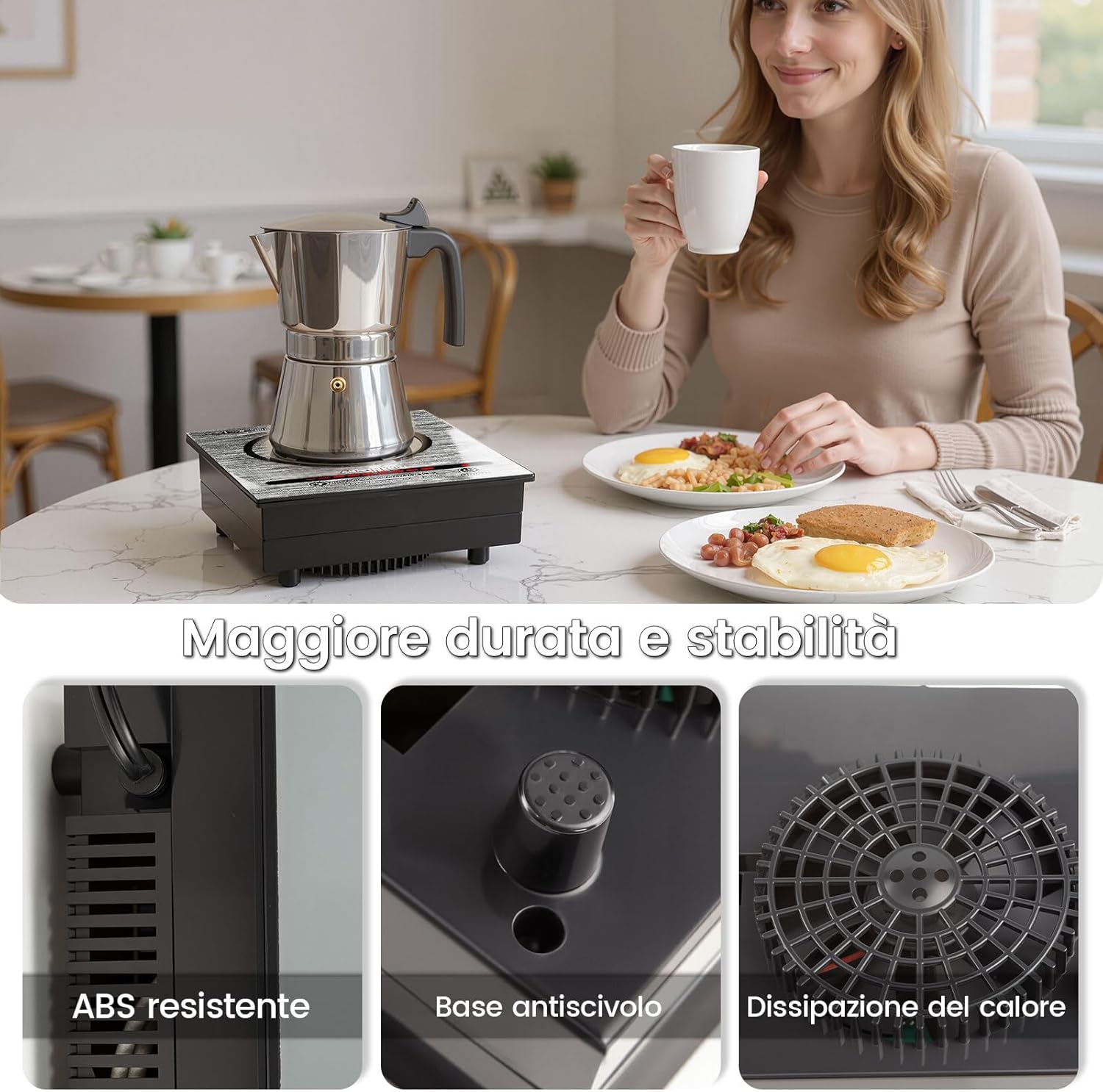 Mini Piastra a Induzione Portatile 900W - immagine 4