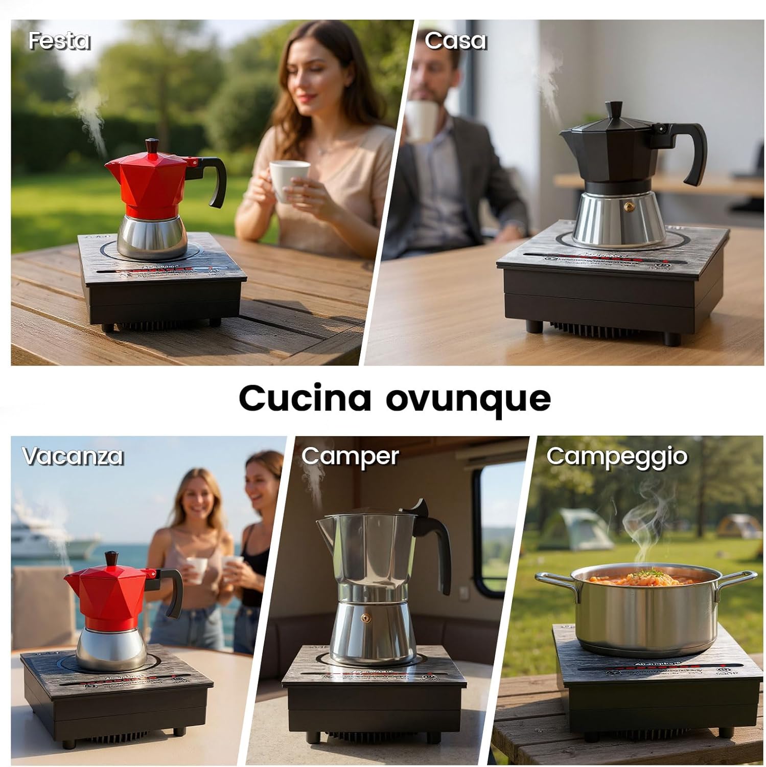 Mini Piastra a Induzione Portatile 900W - immagine 8