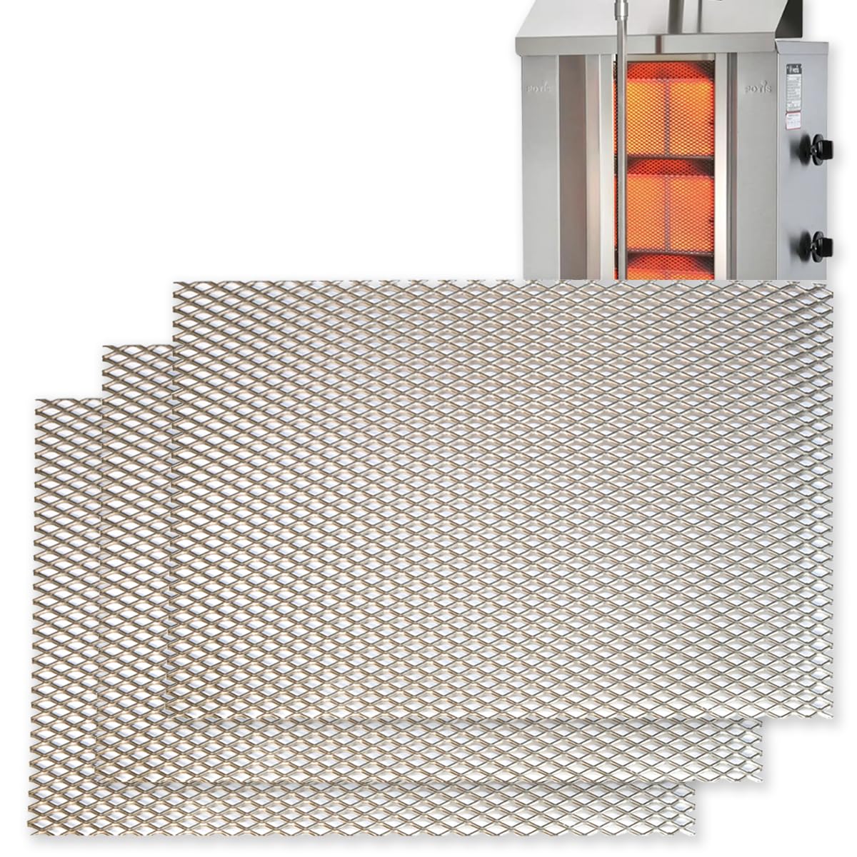 Goldman Service - Set 3 Griglie Bruciatore Kebab