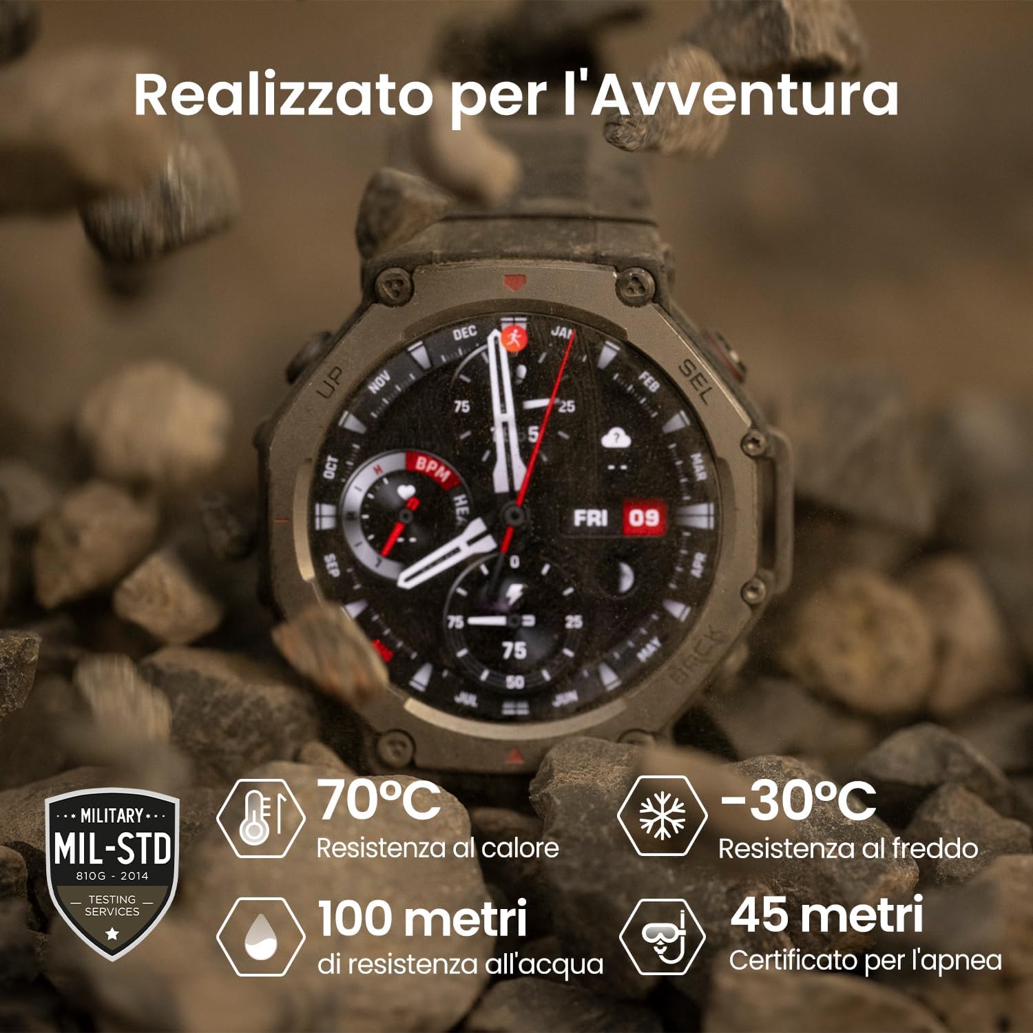 Amazfit T-Rex 3 Outdoor Smartwatch 48mm Display AMOLED - immagine 6