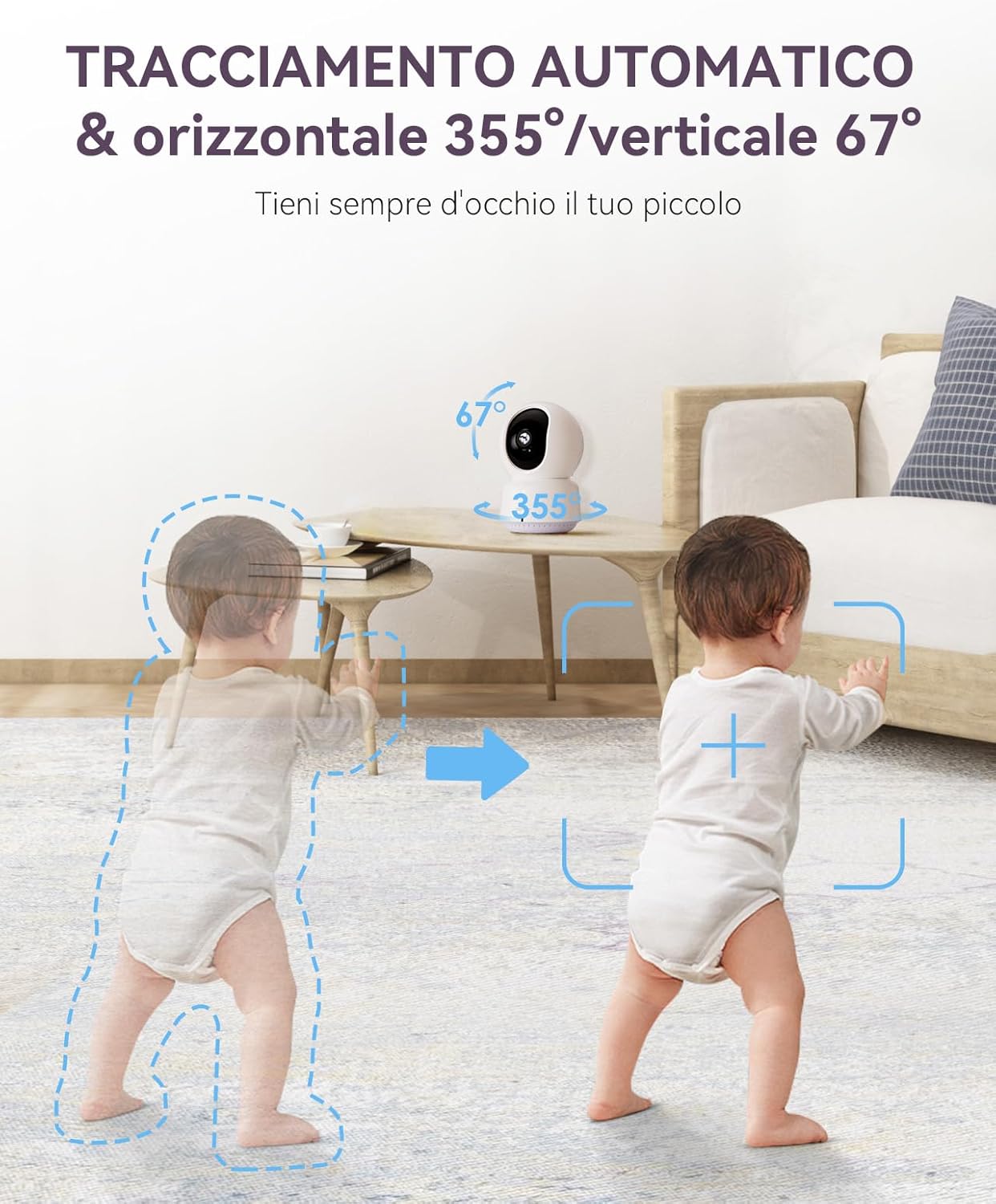 Comfyer Babyphone Smart con Fotocamera 2K - immagine 5